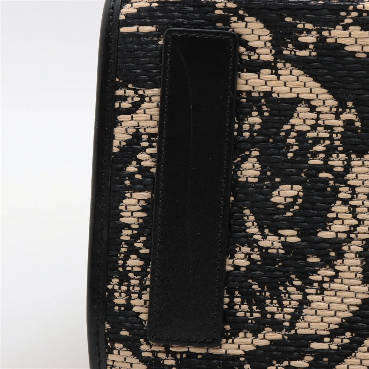 ヴェルサーチェ バロッコ アテナ ラフィア×レザー トートバッグ