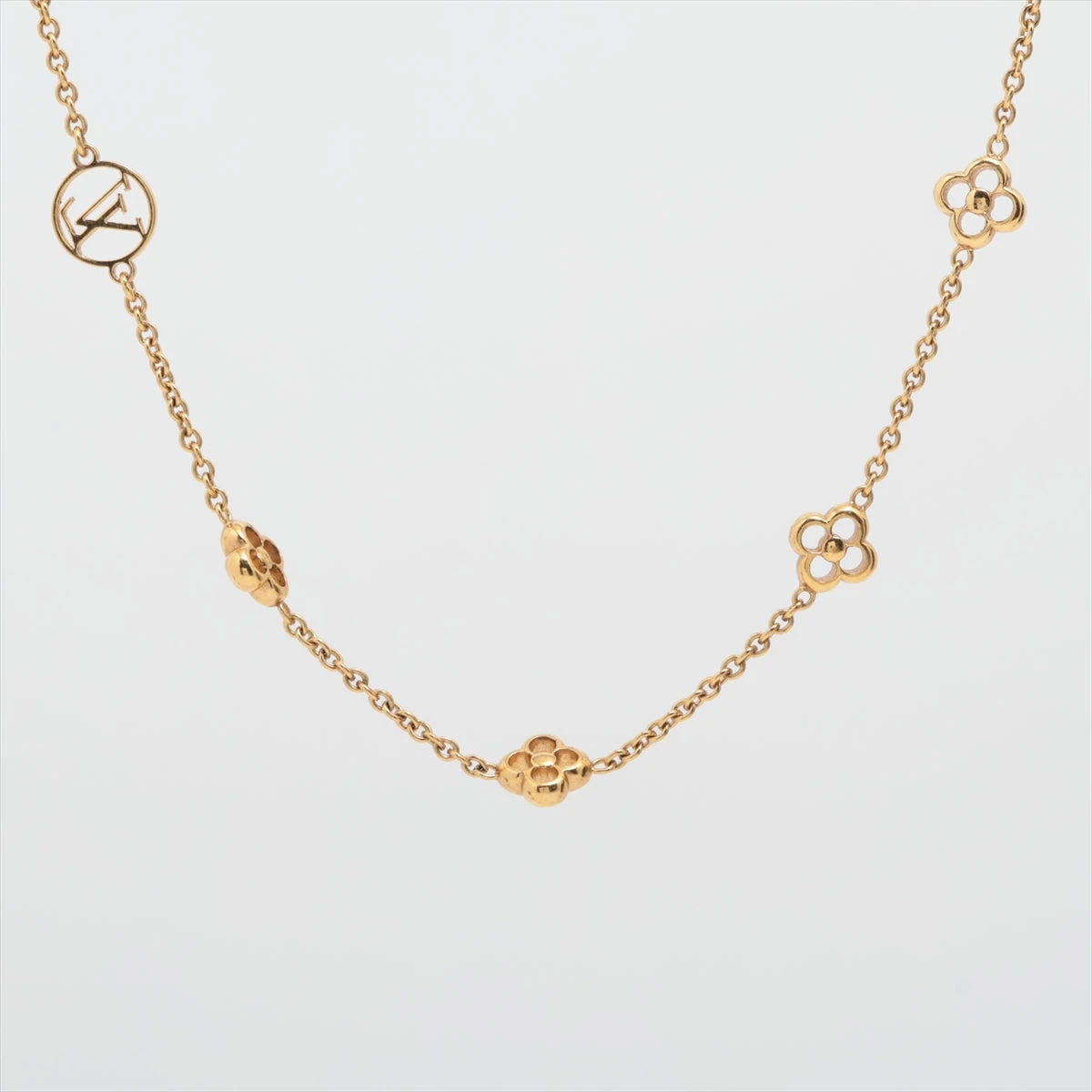 【極上美品】LOUIS VUITTON ネックレスM68125 ゴールドカラー 中古】 ルイ・ヴィトン LOUIS VUITTON ネックレス モノグラム