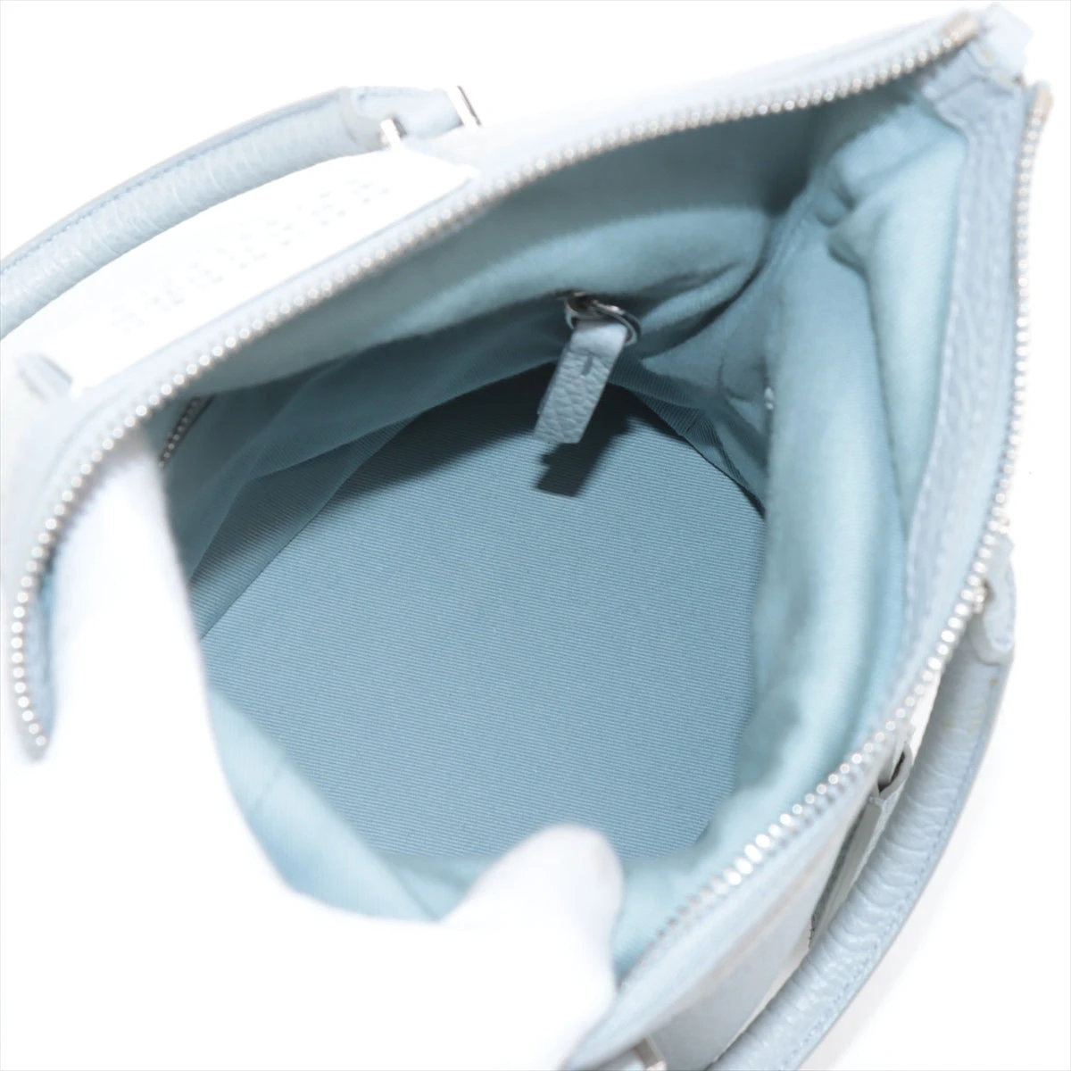 メゾンマルジェラ 5AC キャンバス×レザー 2WAYハンドバッグ ブルー