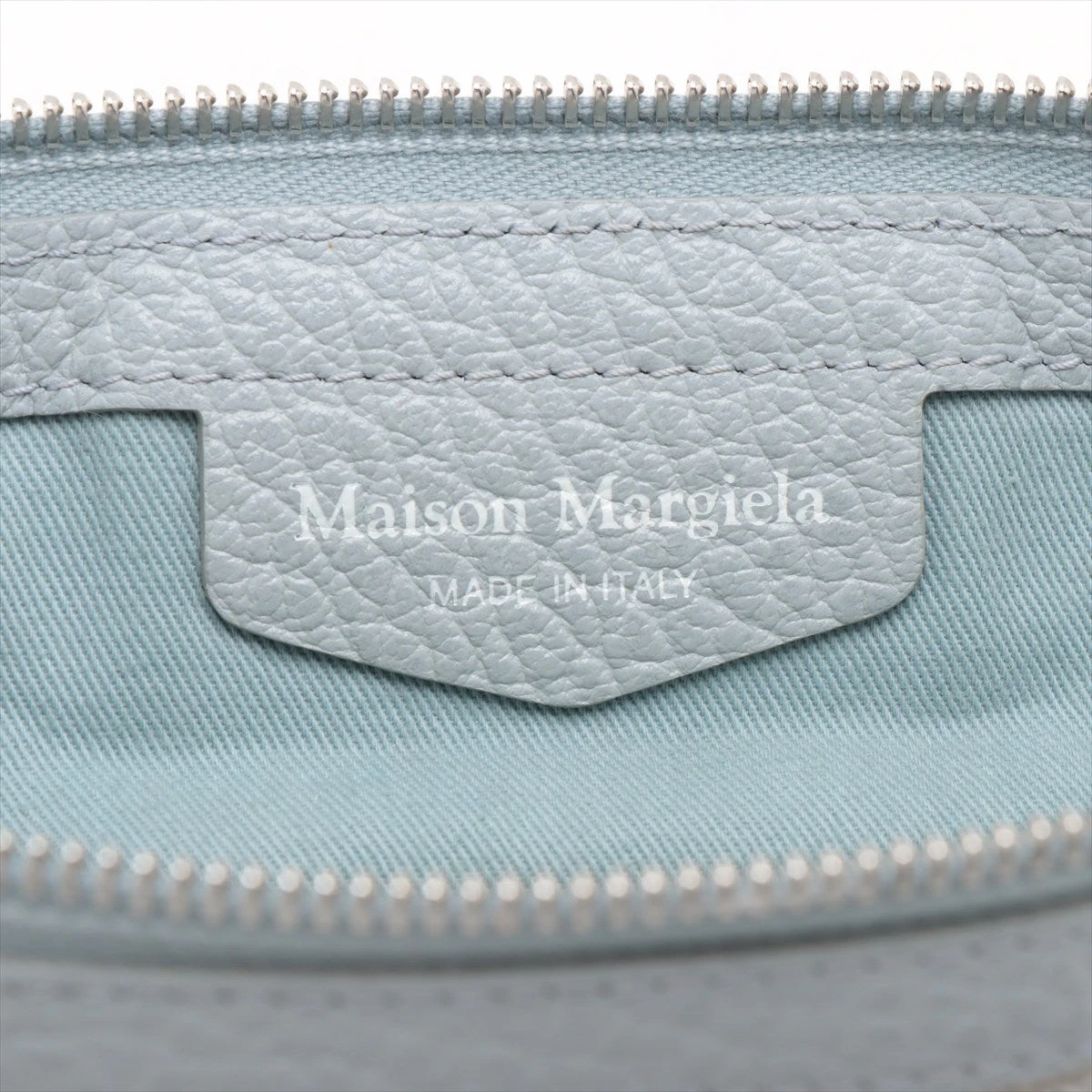 メゾンマルジェラ 5AC キャンバス×レザー 2WAYハンドバッグ ブルー