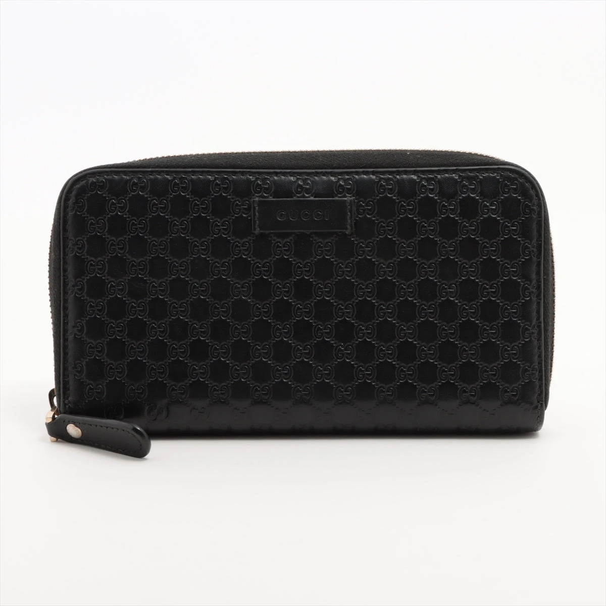 グッチ マイクログッチシマ 449391 レザー ラウンドジップウォレット