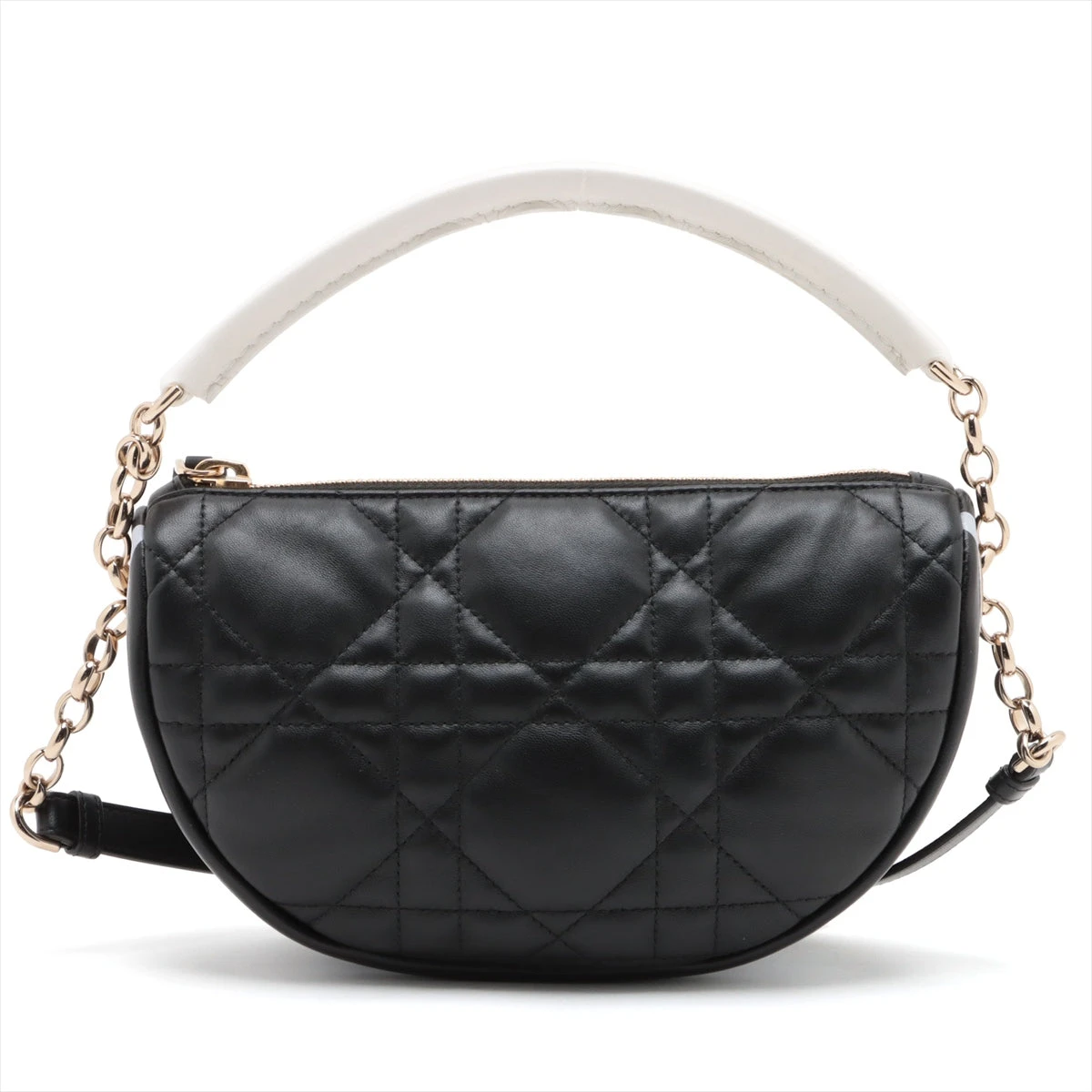 クリスチャンディオール　レザーハンドバッグ クリスチャンディオール レディディオール ミニ カナージュ