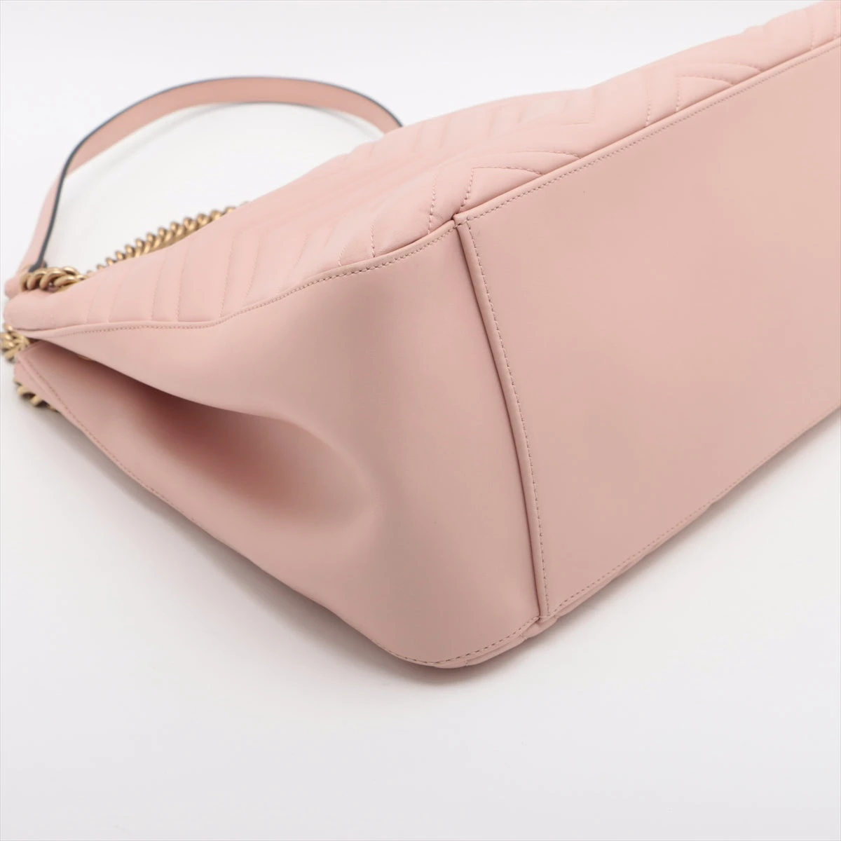 GUCCI グッチ/GGマーモントレザーチェーンショルダー/ピンク/476433/493***/ABランク/91【中古】 GUCCI - GUCCI グッチ/GGマーモントレザーチェーンショルダー/ピンク