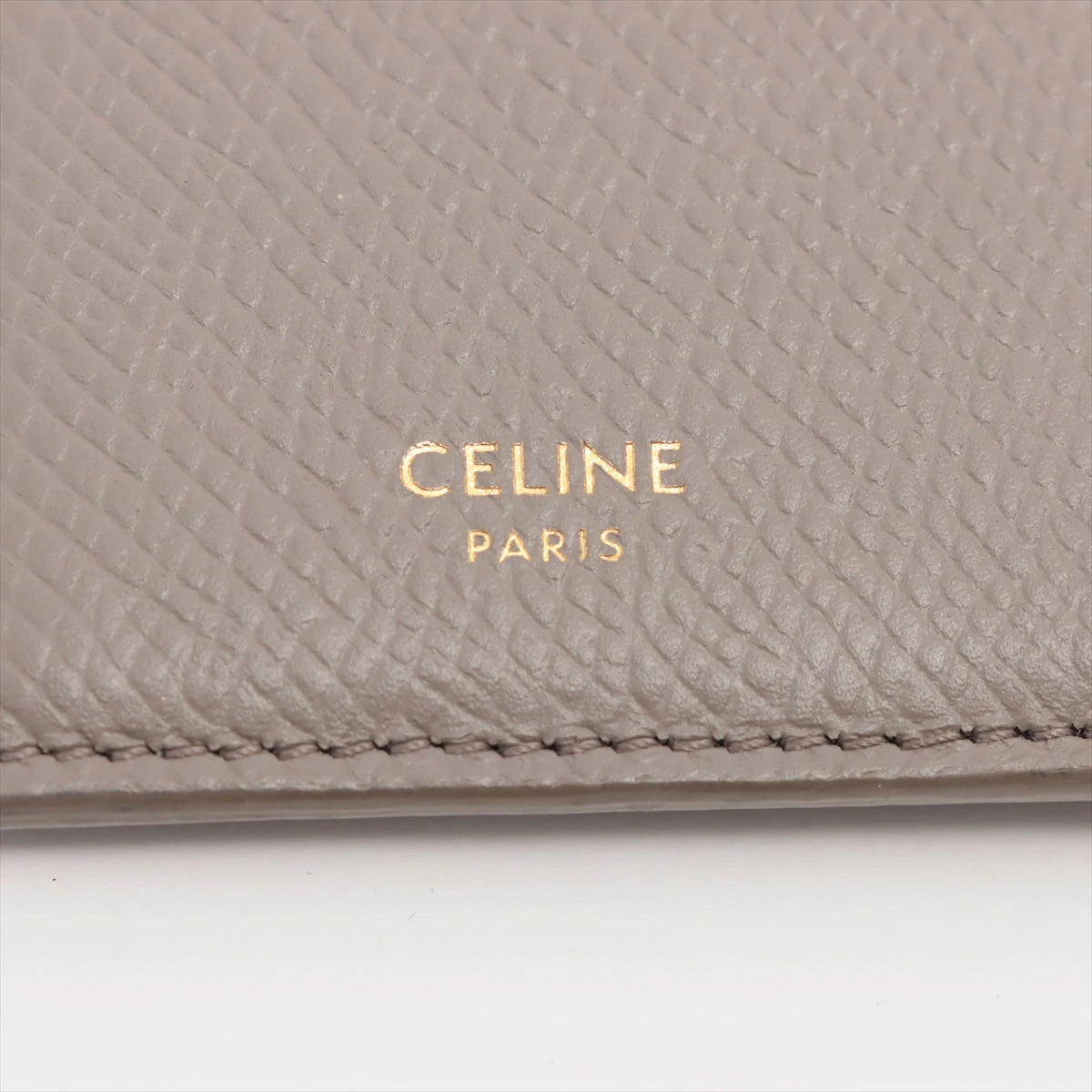 CELINE グレー レザー コインケース CELINE - CELINE(セリーヌ) コインケース - グレーベージュ