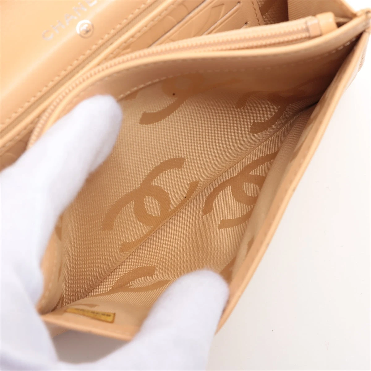 CHANELカンボンラインコンパクト財布 　ベージュ CHANELカンボンラインコンパクト財布 ベージュ 楽天市場