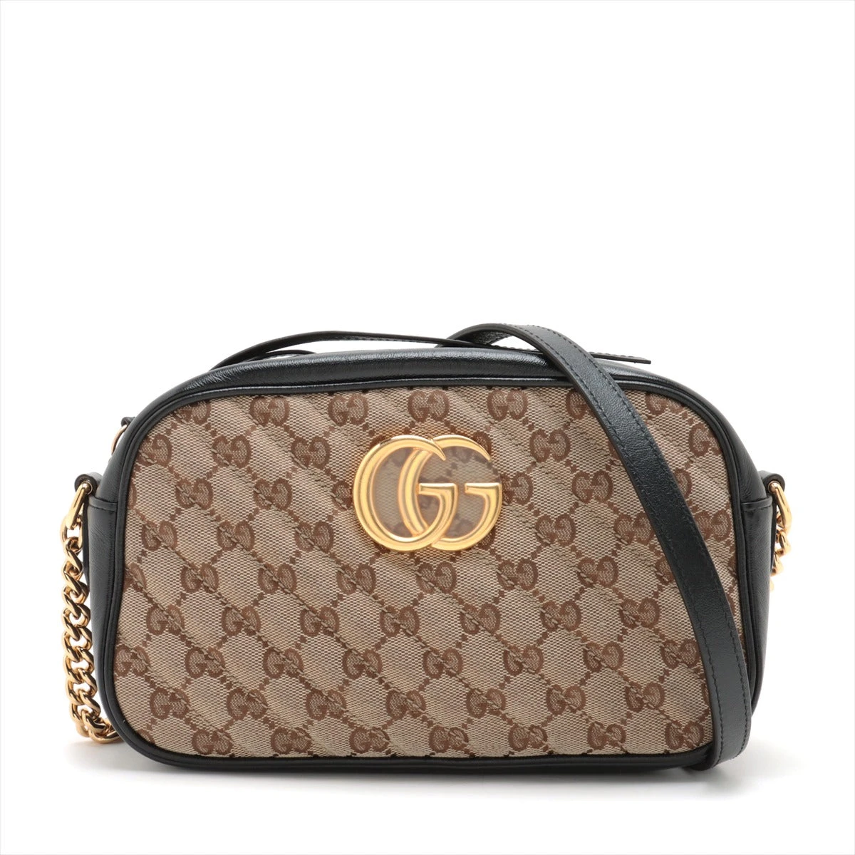 グッチ GGマーモント GGキャンバス キャンバス×レザー チェーン  