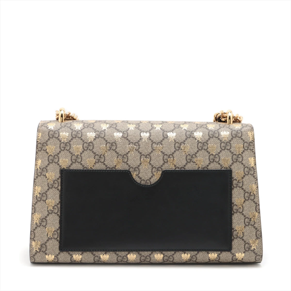 モッチグッチ パドロック チェーン ショルダーバッグ GGスプリーム ビー 極美品】GUCCIチェーンショルダーバッグGGスプリーム パドロック