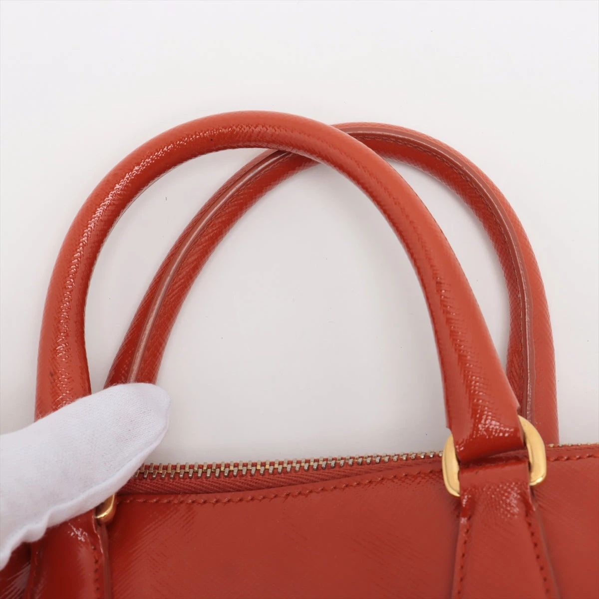 VINTAGE●PRADA●プラダ プロムナード ハンドバッグ カーキ USED☆プラダPRADAバッグ☆ハンドバッグ☆ナイロンバッグ