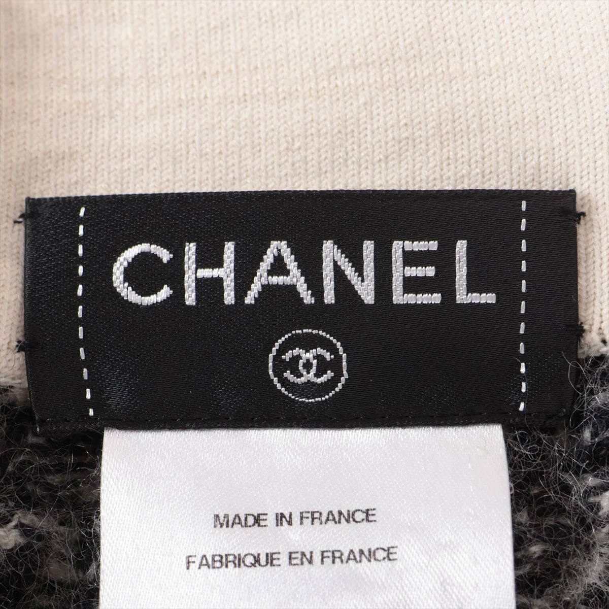 CHANEL✨ニットスカート　ロゴボタン　ウール　レーヨン　ダークグレー　36 シャネル ココボタン コットン×レーヨン ニットスカート 36