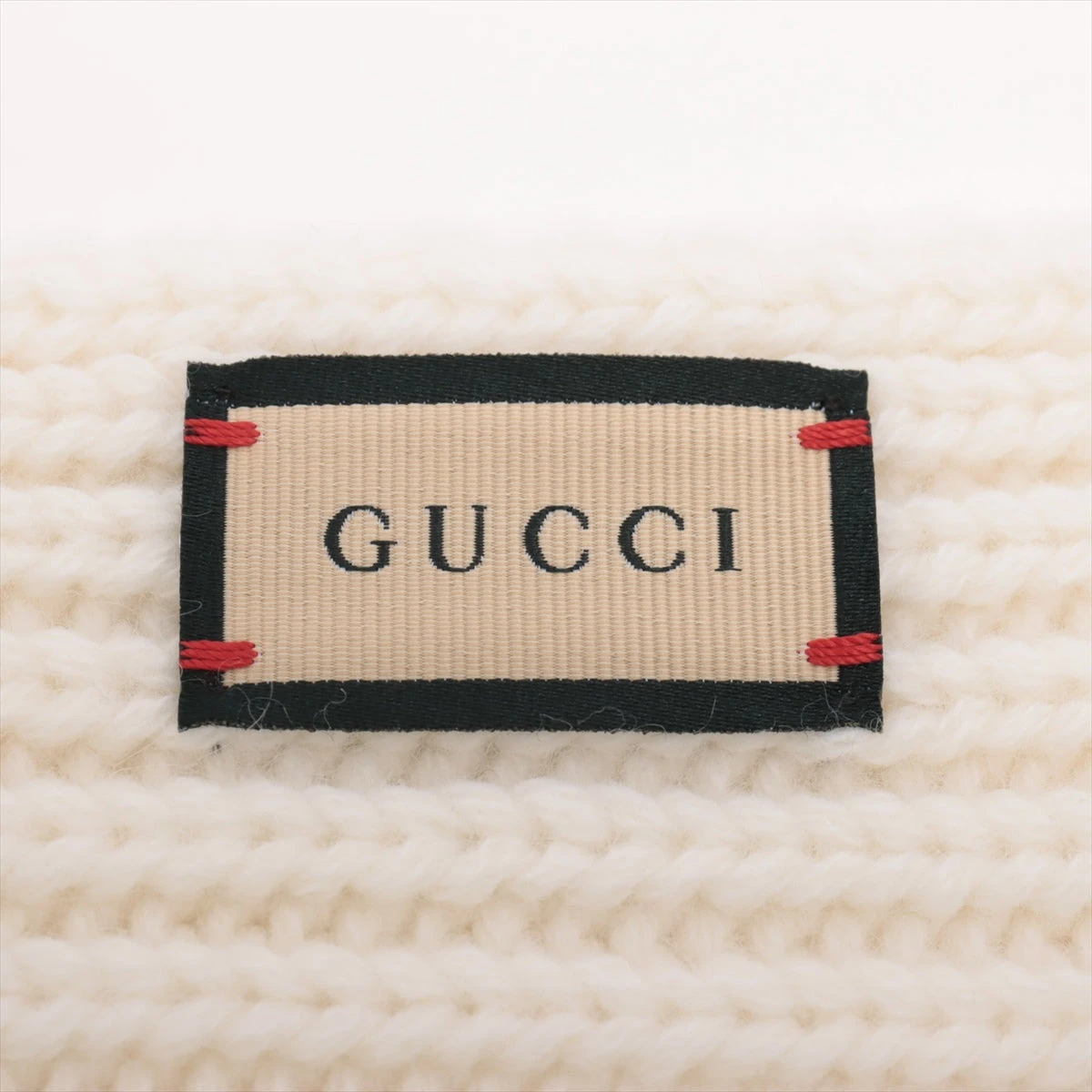 グッチ 773426 3GB02 ダブルG マフラー ウール×カシミヤ アイボリー  