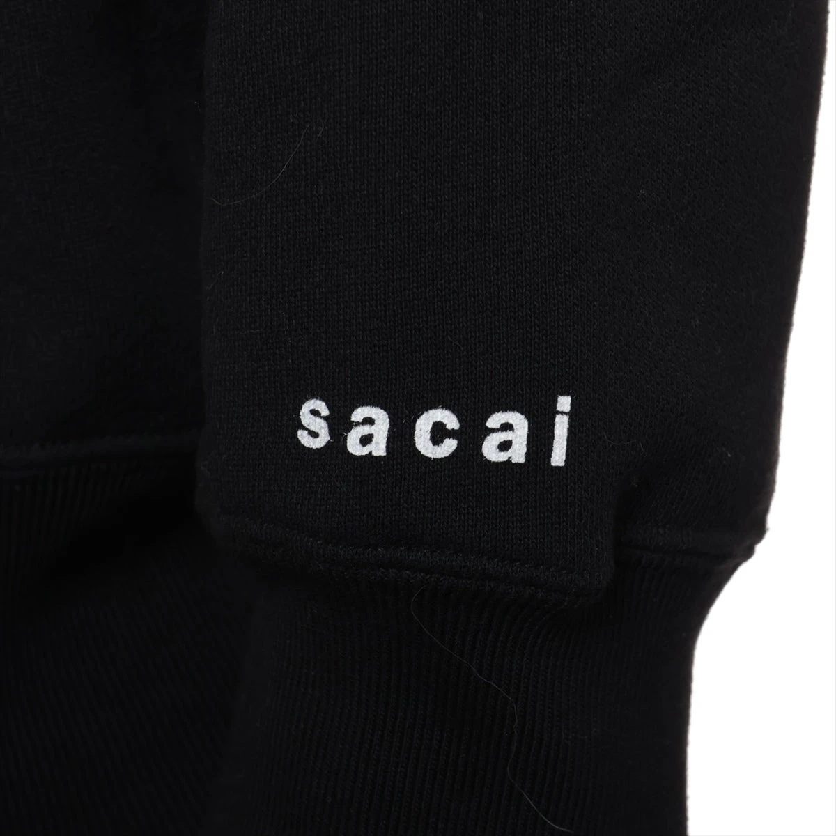 サカイ×カウズ コットン パーカー 1 メンズ ブラック 21-0283S