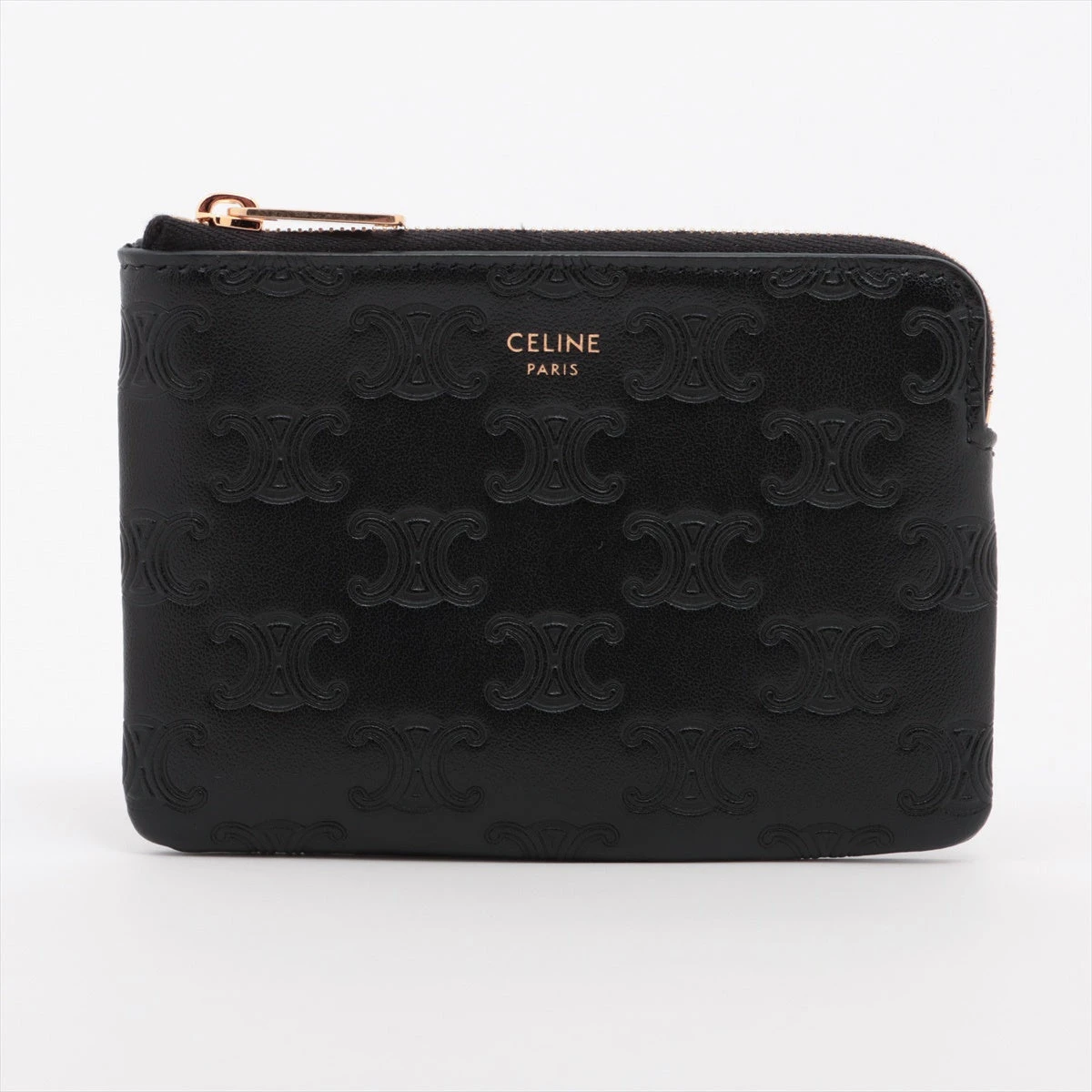 CELINE ブラックレザーコインケース ふ*う様 CELINE ブラック