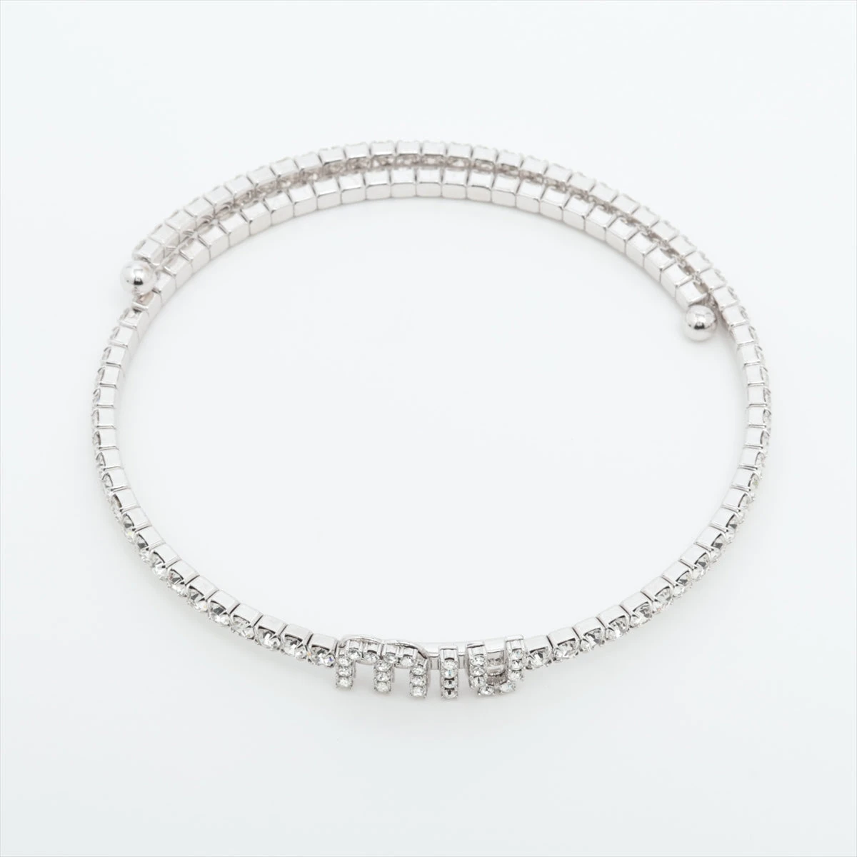 チョーカーチェーン ラインストーン シルバー　CCロゴ チョーカーチェーン ラインストーン シルバー CCロゴ