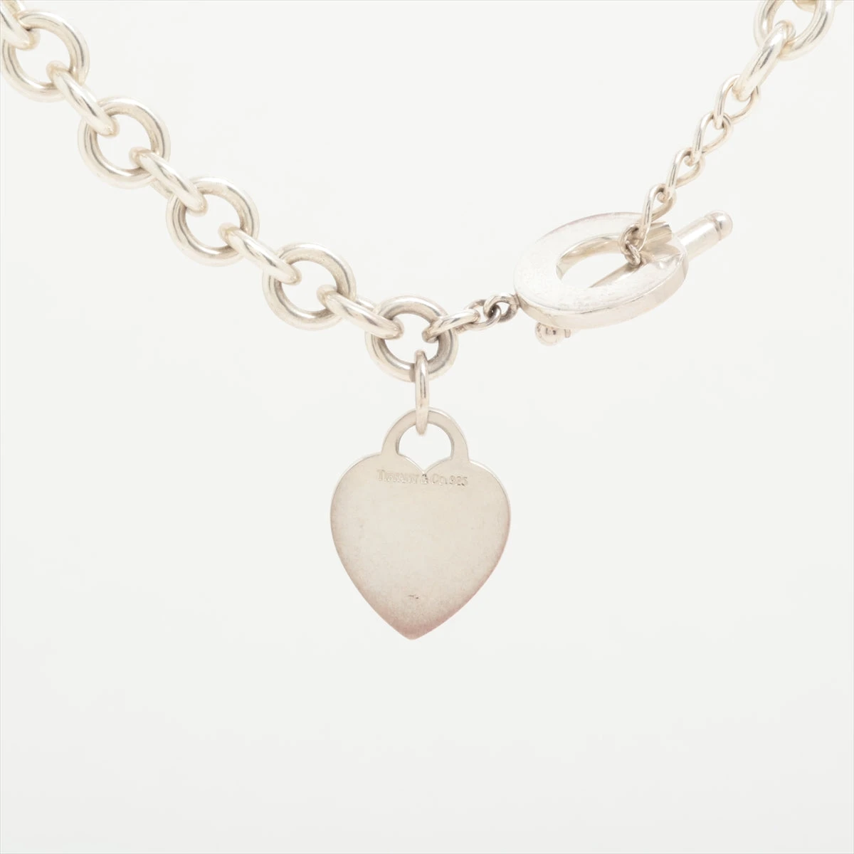 【Tiffany】上品 大人可愛い! 矢印&ハートタグ トグルネックレス ティファニー ハートタグトグル ネックレス 925 73.7g シルバー