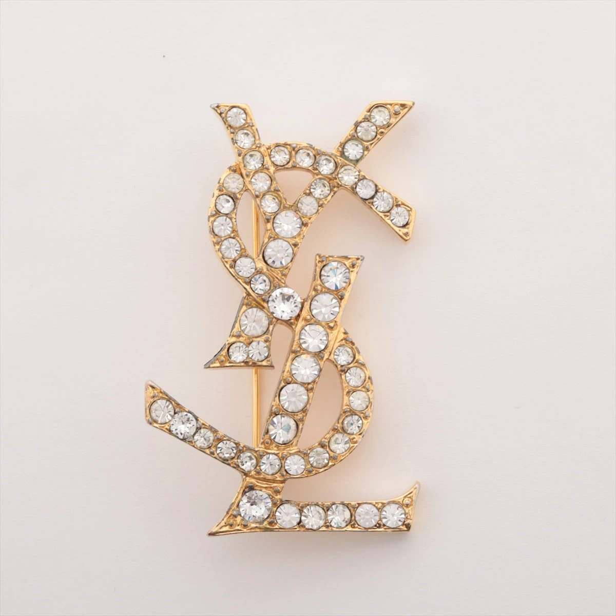 SAINT LAURENT】オピウム YSL ブローチ メタル (Saint Laurent