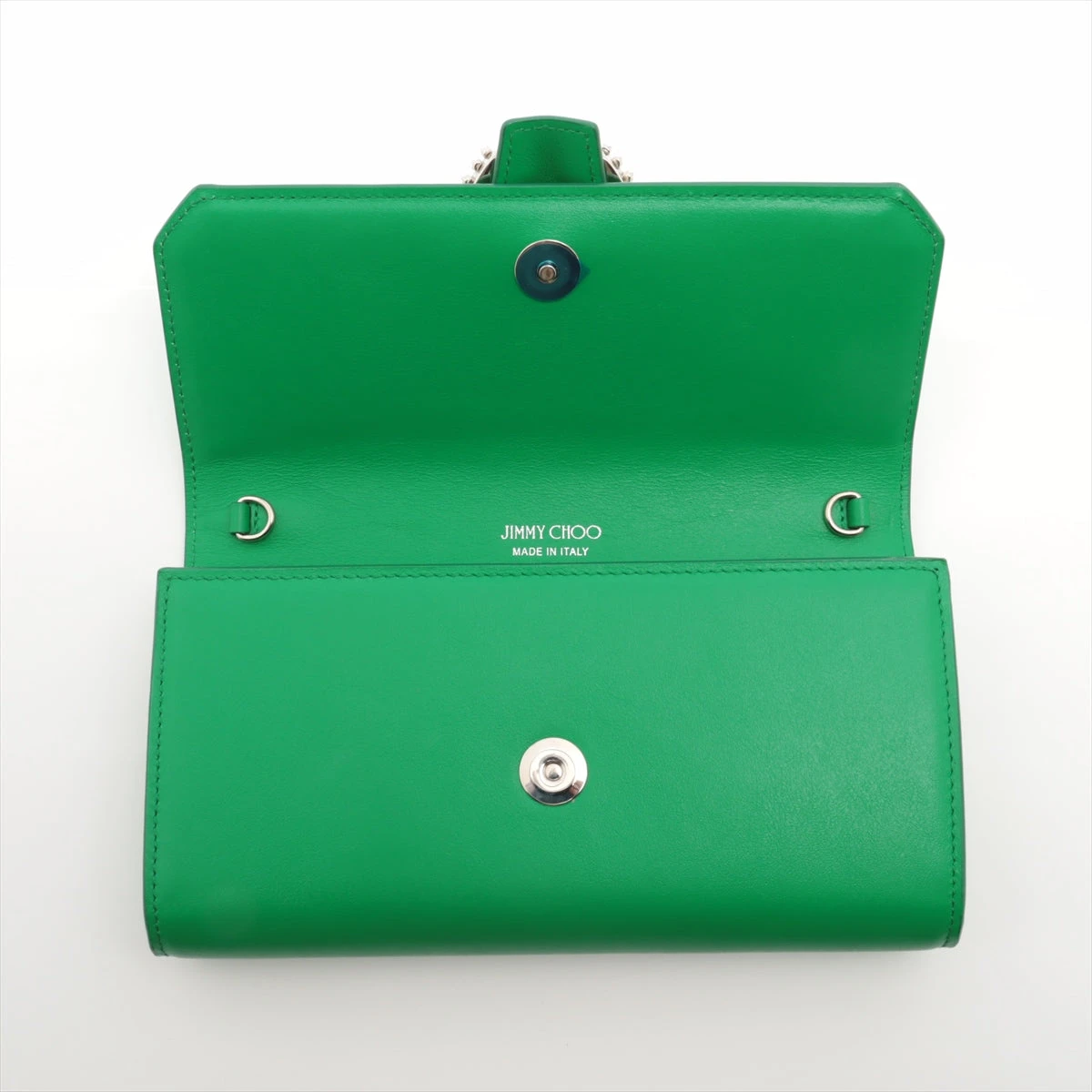 ジミーチュウ レザー チェーンウォレット グリーン A3370239｜中古 