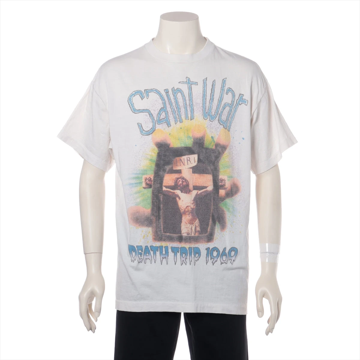 セントマイケル コットン Tシャツ M メンズ ホワイト SM-YS8