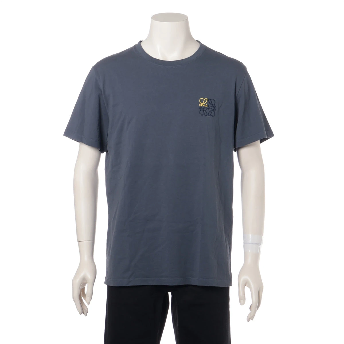 【直営店買付】ロエベ☆アナグラム コットンTシャツ☆H526Y22XBT ロエベ アナグラム コットン Tシャツ L メンズ グレー