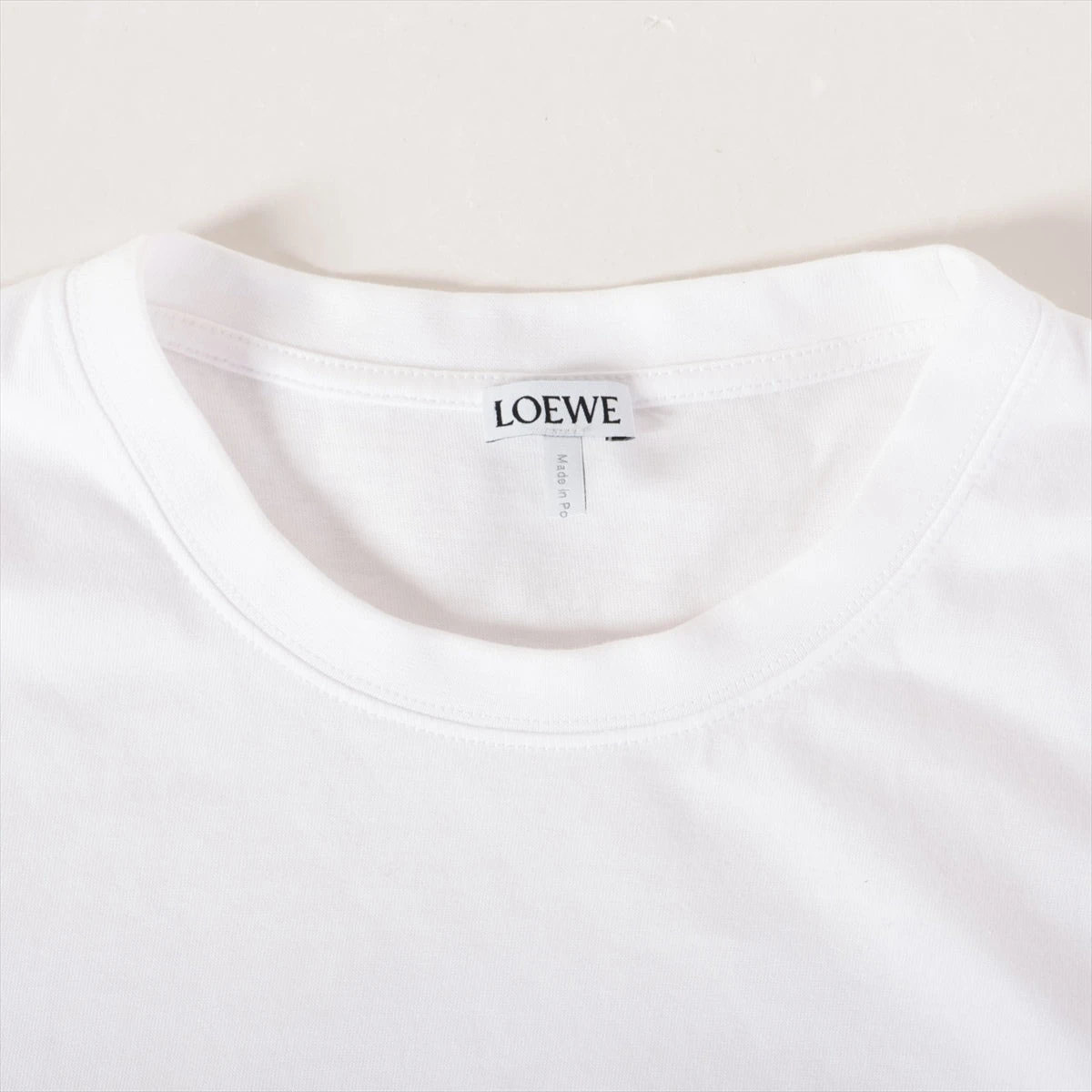 ロエベ アナグラム コットン Tシャツ S メンズ ホワイト