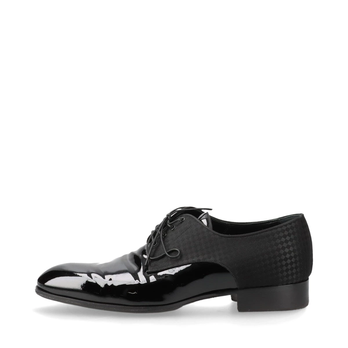 UK8サイズ　Santoni ブラックオックスフォードシューズ　11542 UK8サイズ Santoni ブラックオックスフォードシューズ 11542