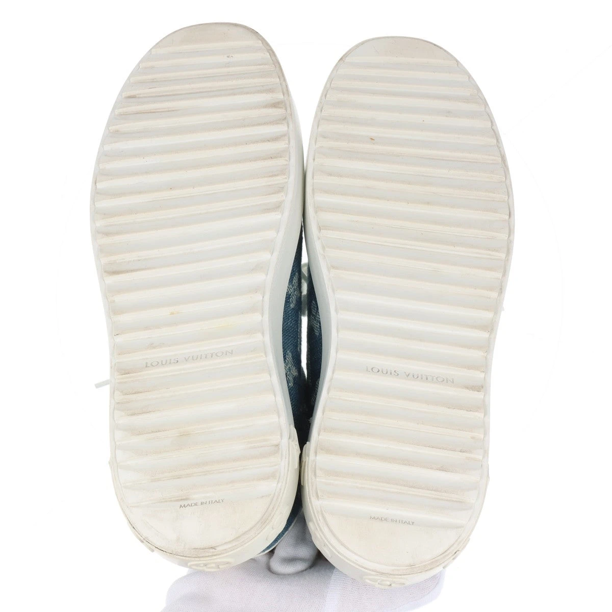 ヴィトン タイムアウトライン 19年 デニム×レザー スニーカー 36