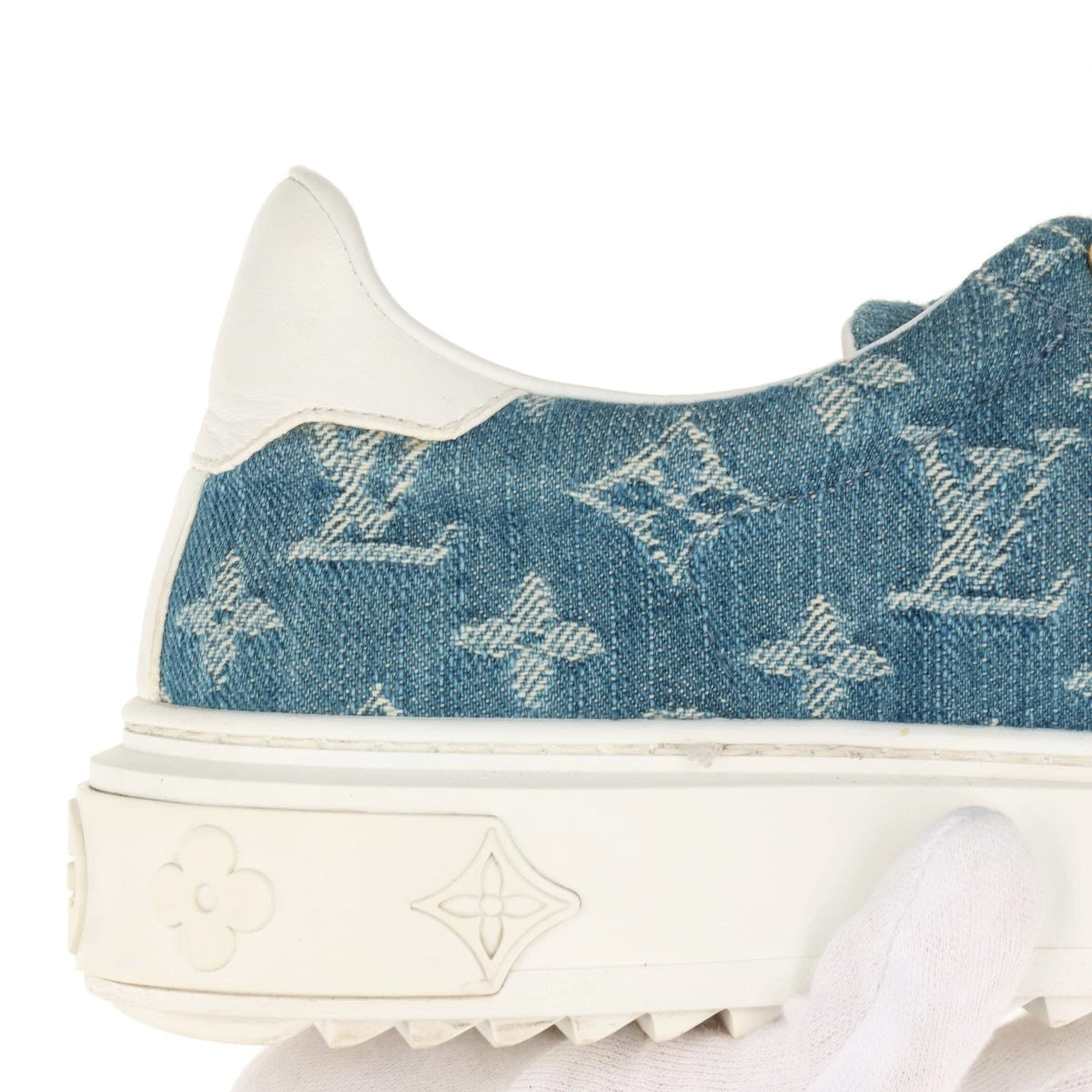 ヴィトン タイムアウトライン 19年 デニム×レザー スニーカー 36 ヴィトン タイムアウトライン 19年 デニム×レザー スニーカー 36