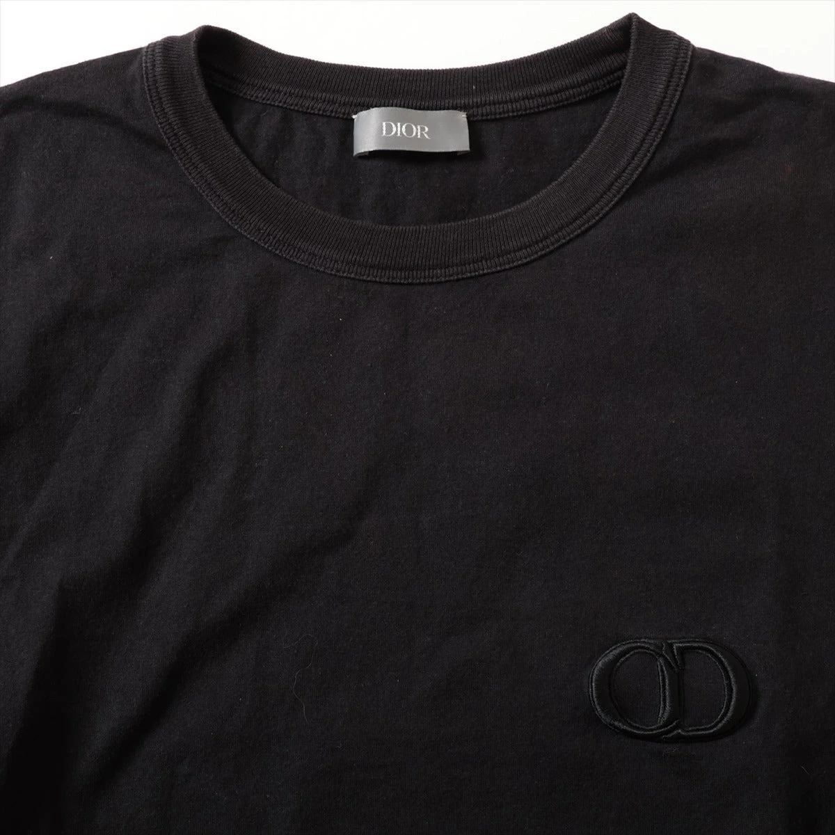 ディオール コットン Tシャツ XXL ブラック 013J600A0677 CDロゴ 変色
