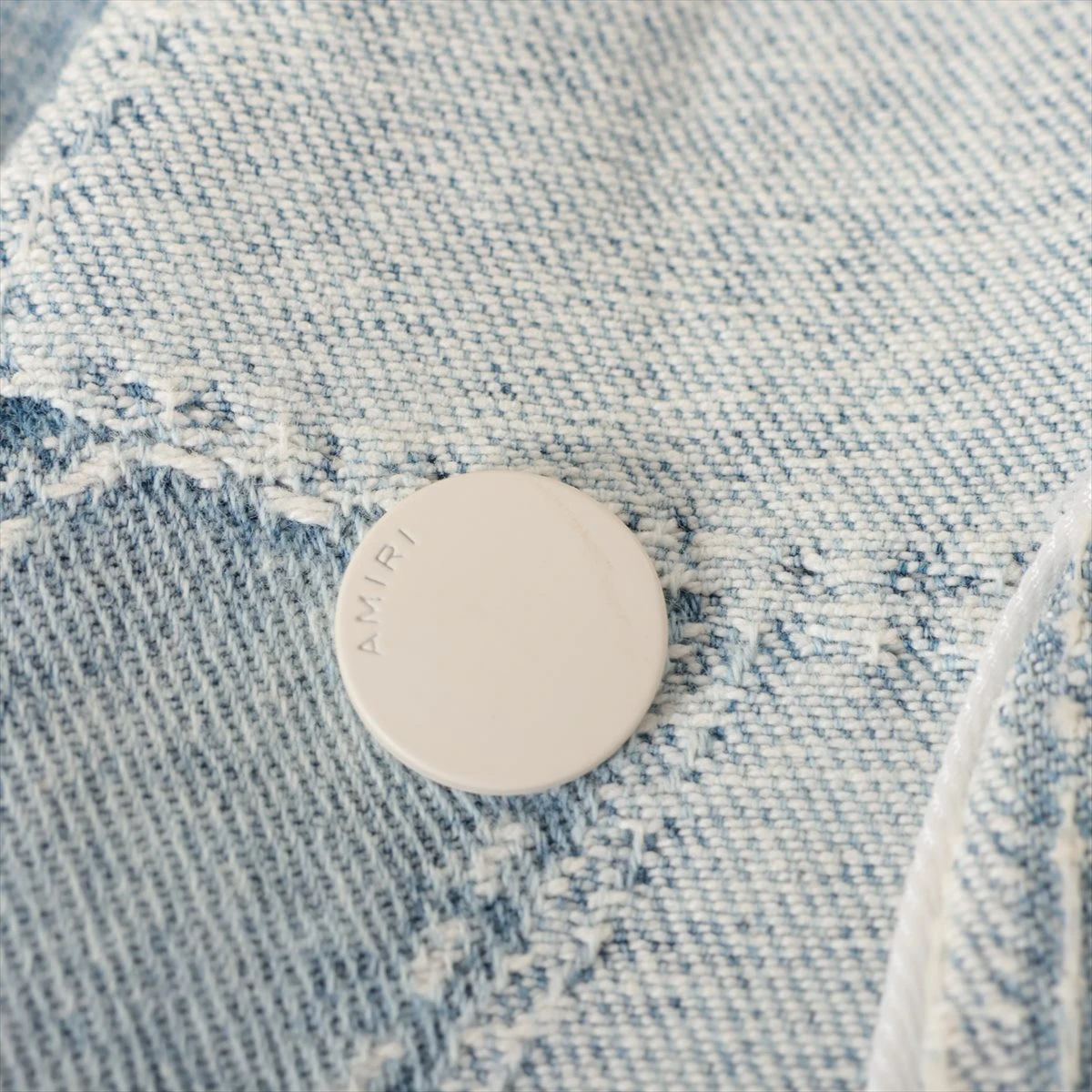 amiri アミリ パッチワーク デニム ベースボールシャツ XXL