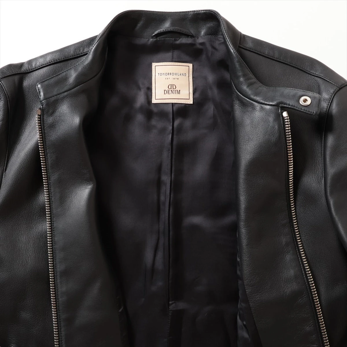 トゥモローランド レザー ライダースジャケット 46 メンズ ブラック