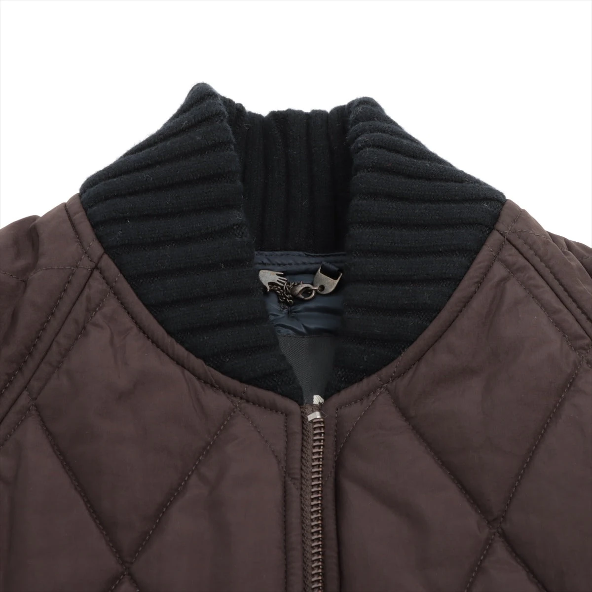 MaxMara Weekend ブラウンキルティングジャケット マックスマーラウィークエンド カシミヤ×ポリエステル