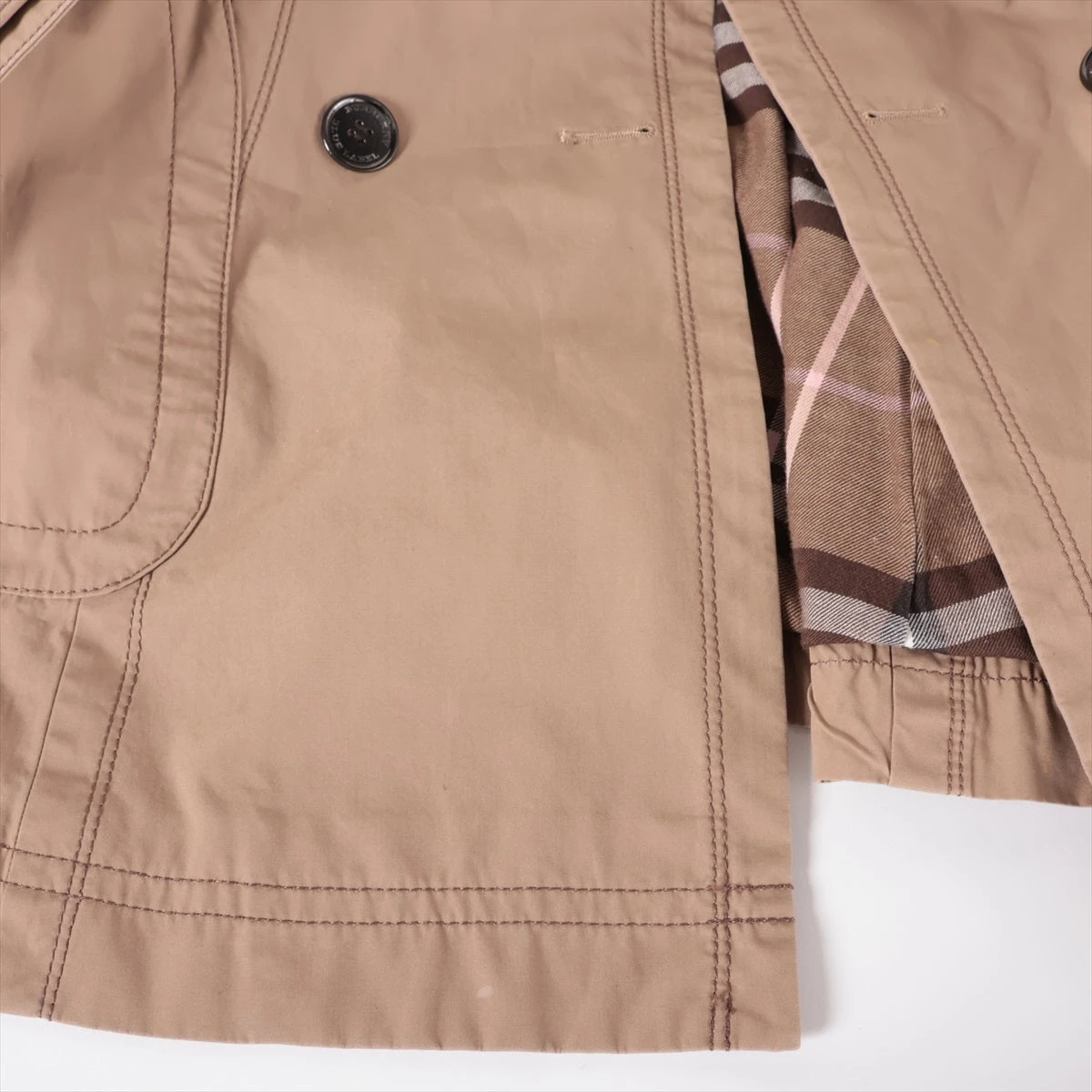 バーバリーブルーレーベル アルパカ混 テディベアコート ベルト キャメル 36 バーバリーブルーレーベル アルパカ混 テディベアコート ベルト