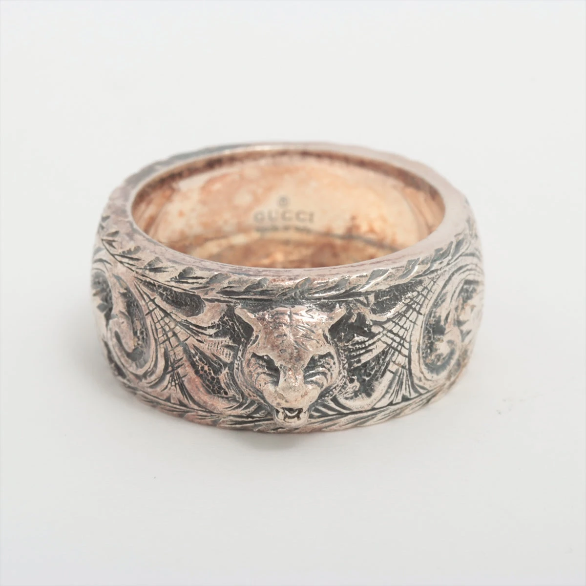 グッチ キャットヘッド リング 18 925 11.0g シルバー A3355985｜中古  