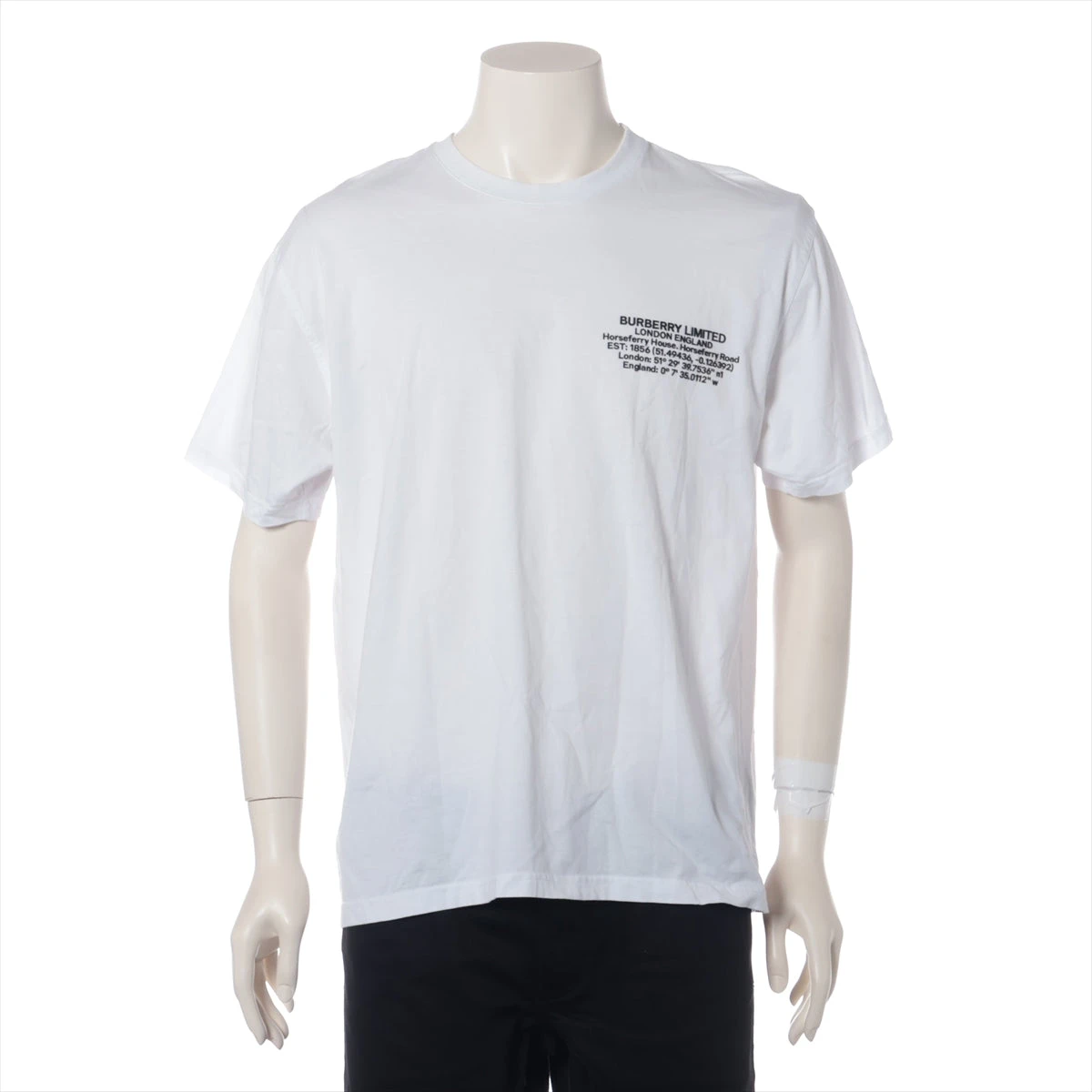 バーバリー コットン Tシャツ M メンズ ホワイト 8042749