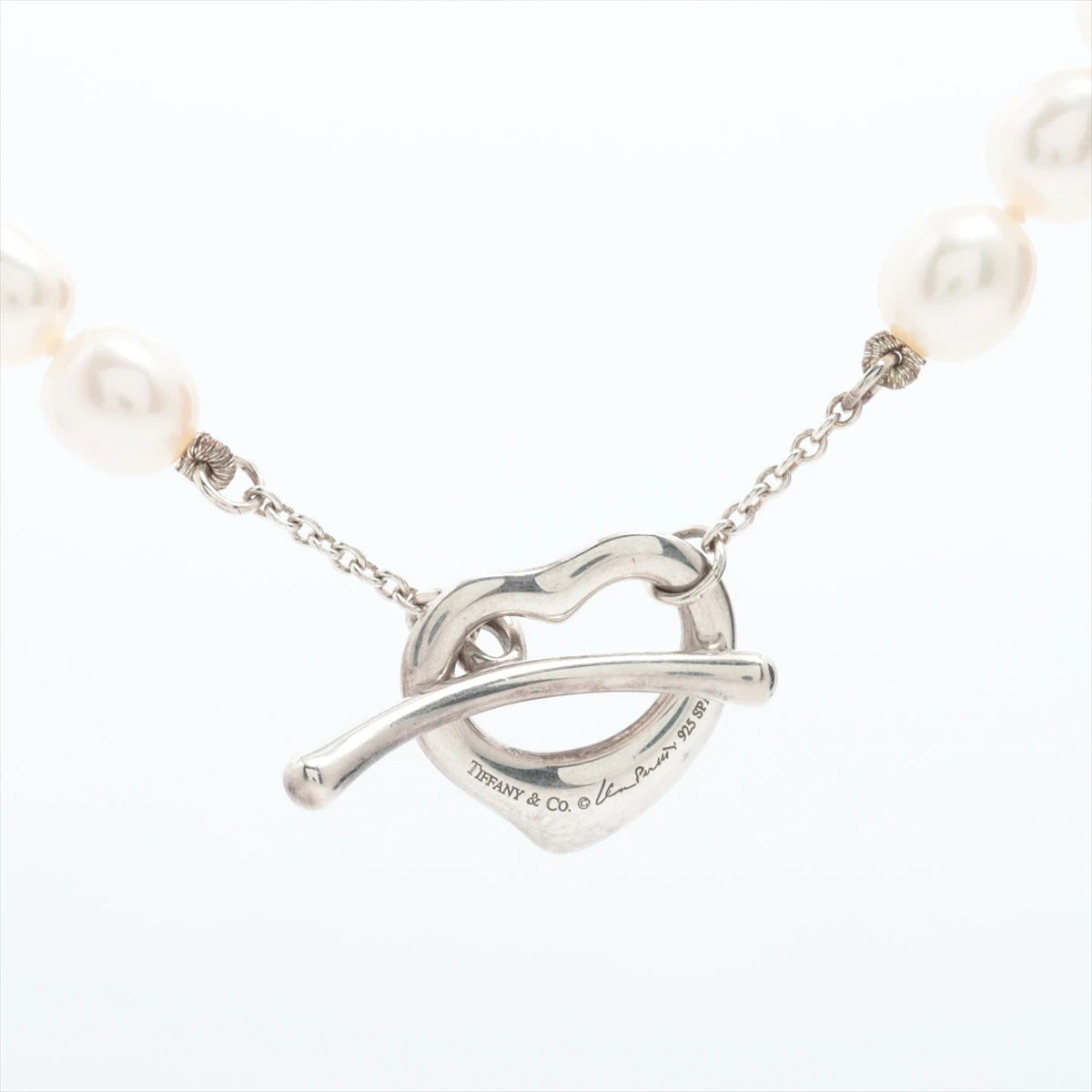 Tiffany & Co. パール オープンハート ネックレス ラリアット 真珠 