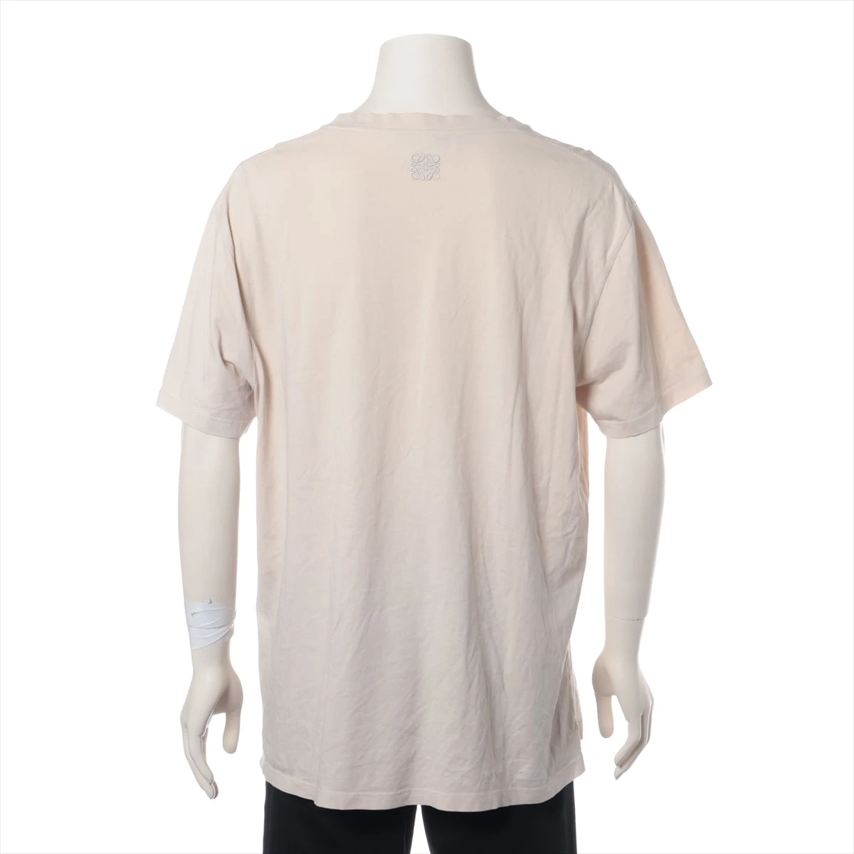 ロエベ コットン Tシャツ XL メンズ ベージュ H848341X01 穴有