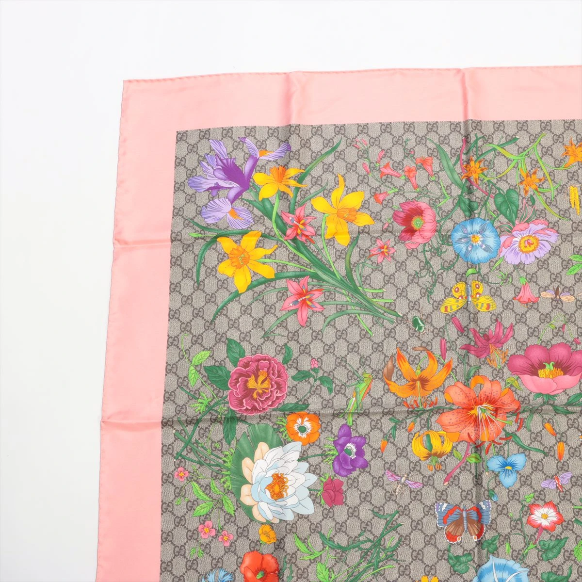 2504-110｜美品｜グッチ スカーフ シルク ピンク マルチカラー imgrc0129114102.jpg