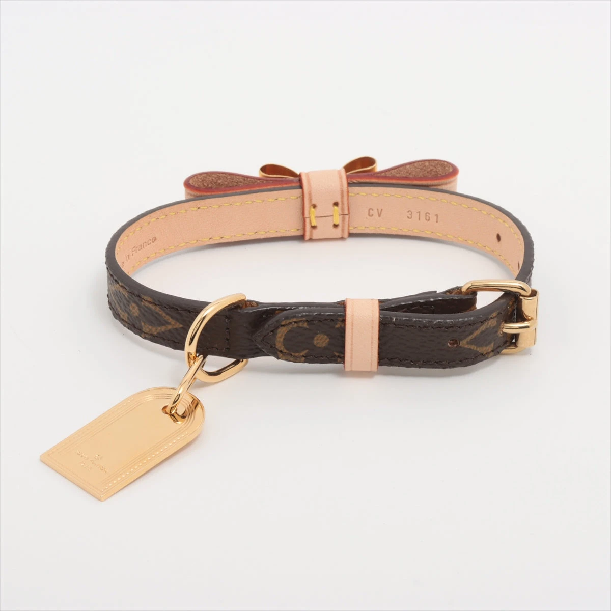 Louis Vuitton レザー首輪 ブラウン 中古・古着通販】LOUIS VUITTON (ルイ ヴィトン) 首輪 ブラウン