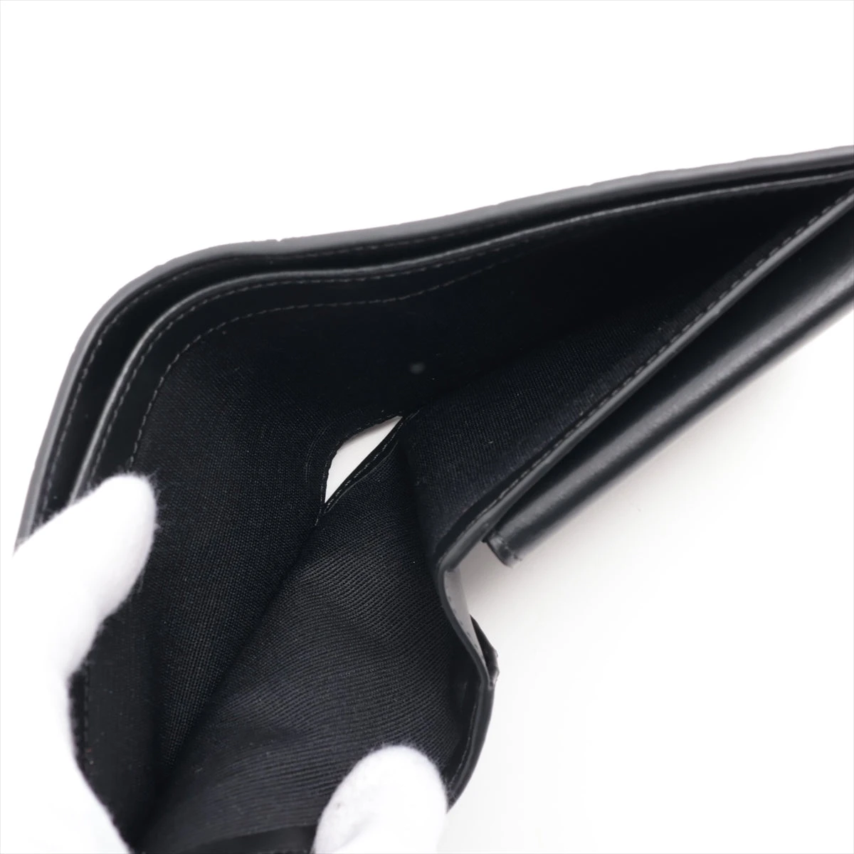 セリーヌ バイフォールド コインウォレット クロコ型押し 二