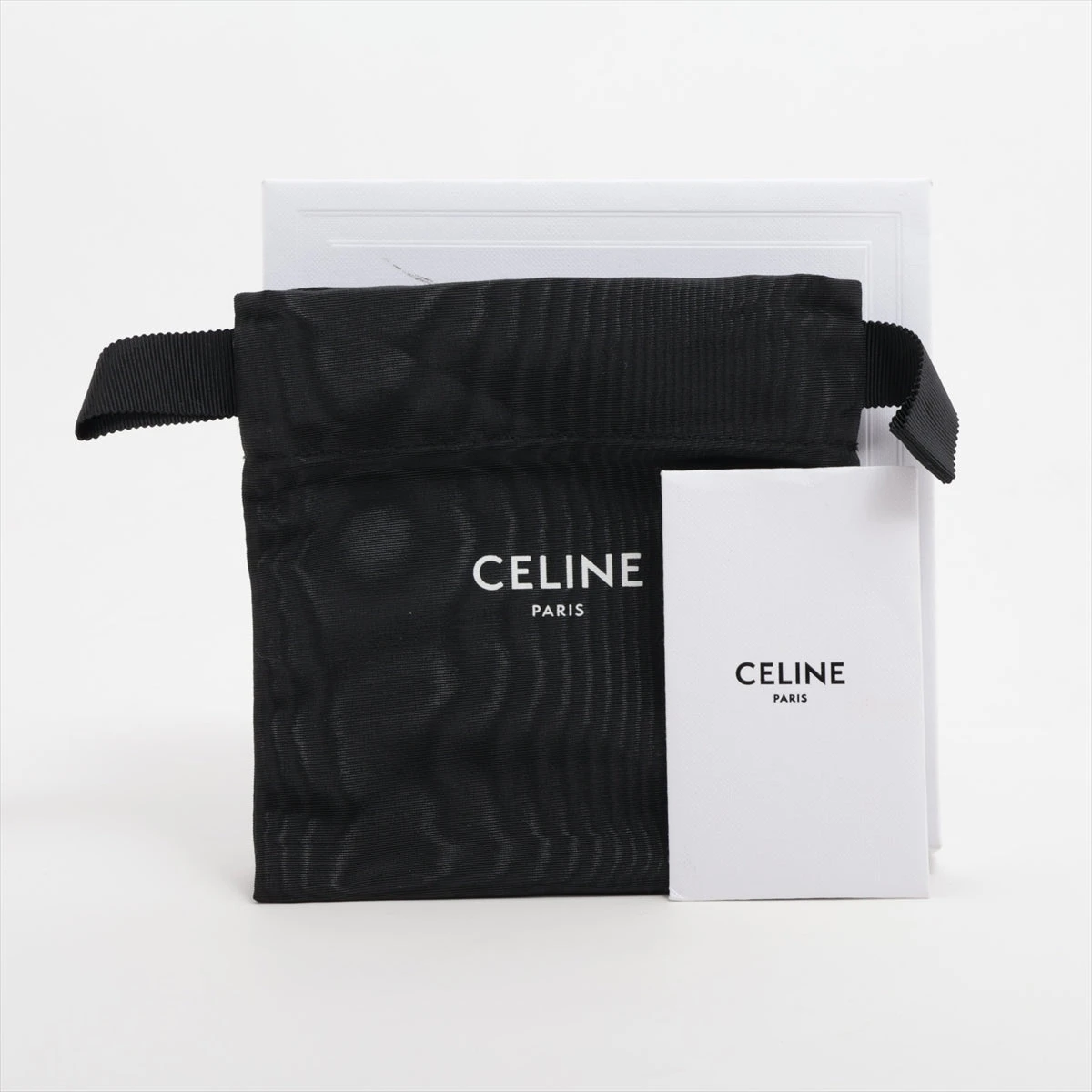 CELINE セリーヌ クロコ型押し 二つ折り財布 ブラック レザー