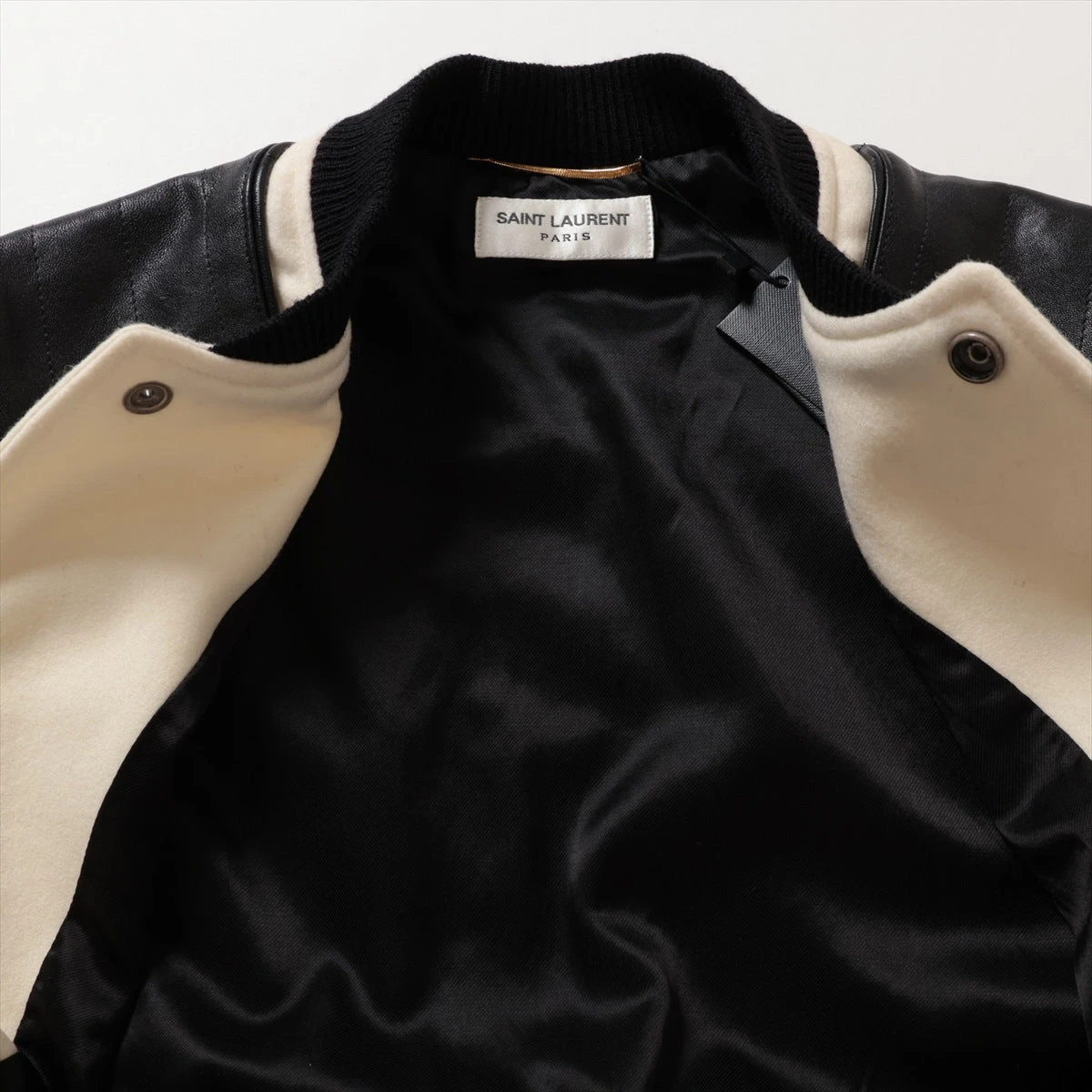 サンローランパリ 18SS ウール×レザー ブルゾン F36 レディース