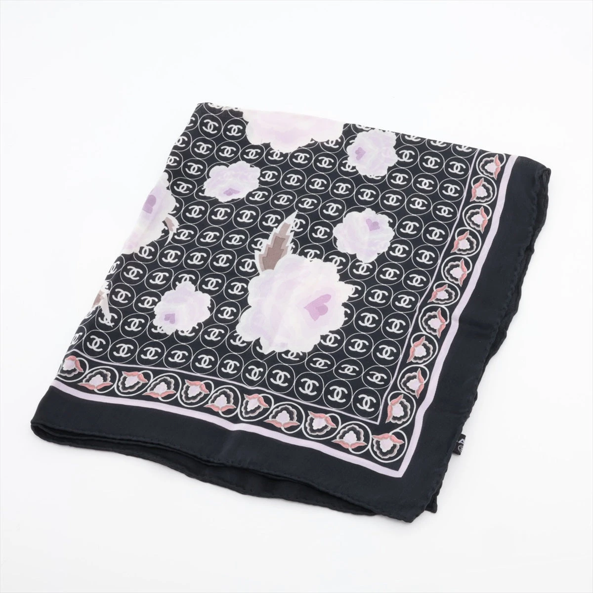 シャネル ココマーク スカーフ シルク ネイビー A3369564｜中古