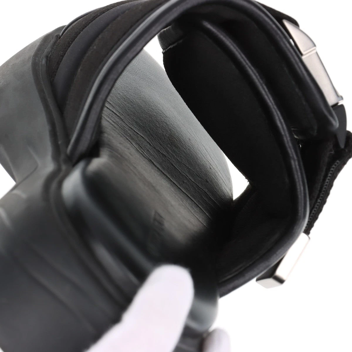 ボッテガヴェネタ フラッシュ レザー×ファブリック サンダル 38