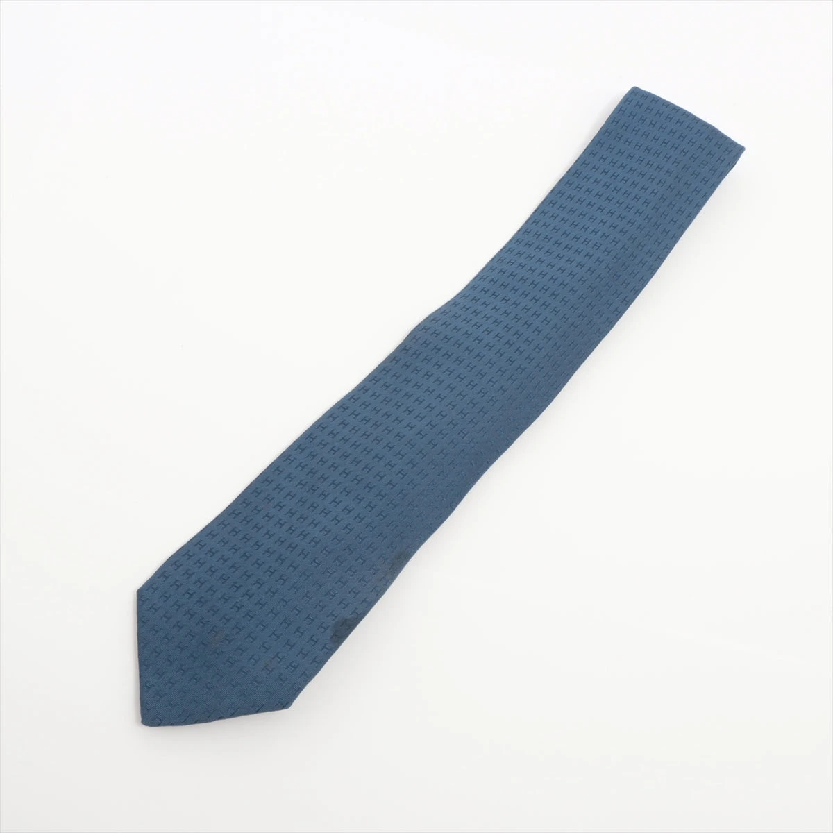 エルメス Hロゴ ネクタイ シルク ネイビー A3373644｜中古ブランド品 