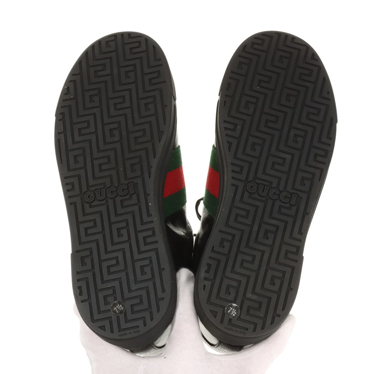 GUCCI グッチ シェリーライン GG ロゴ ライトン レザースニーカー