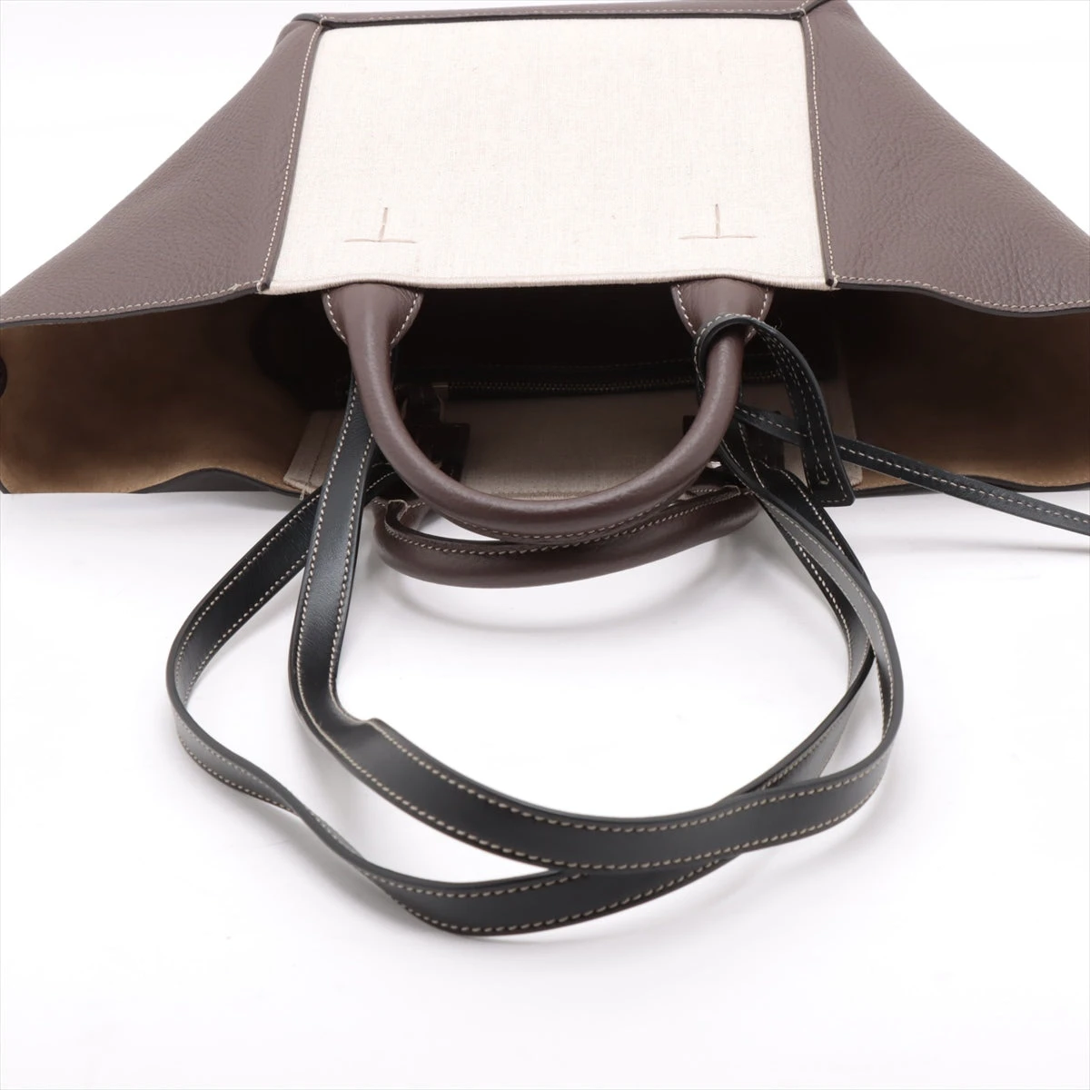 美品✨ トッズ トートバッグ ダブルストライプ レザー ライトブラウン TODS トッズ ダブルTリング レザートートバッグ ブラウン 茶色
