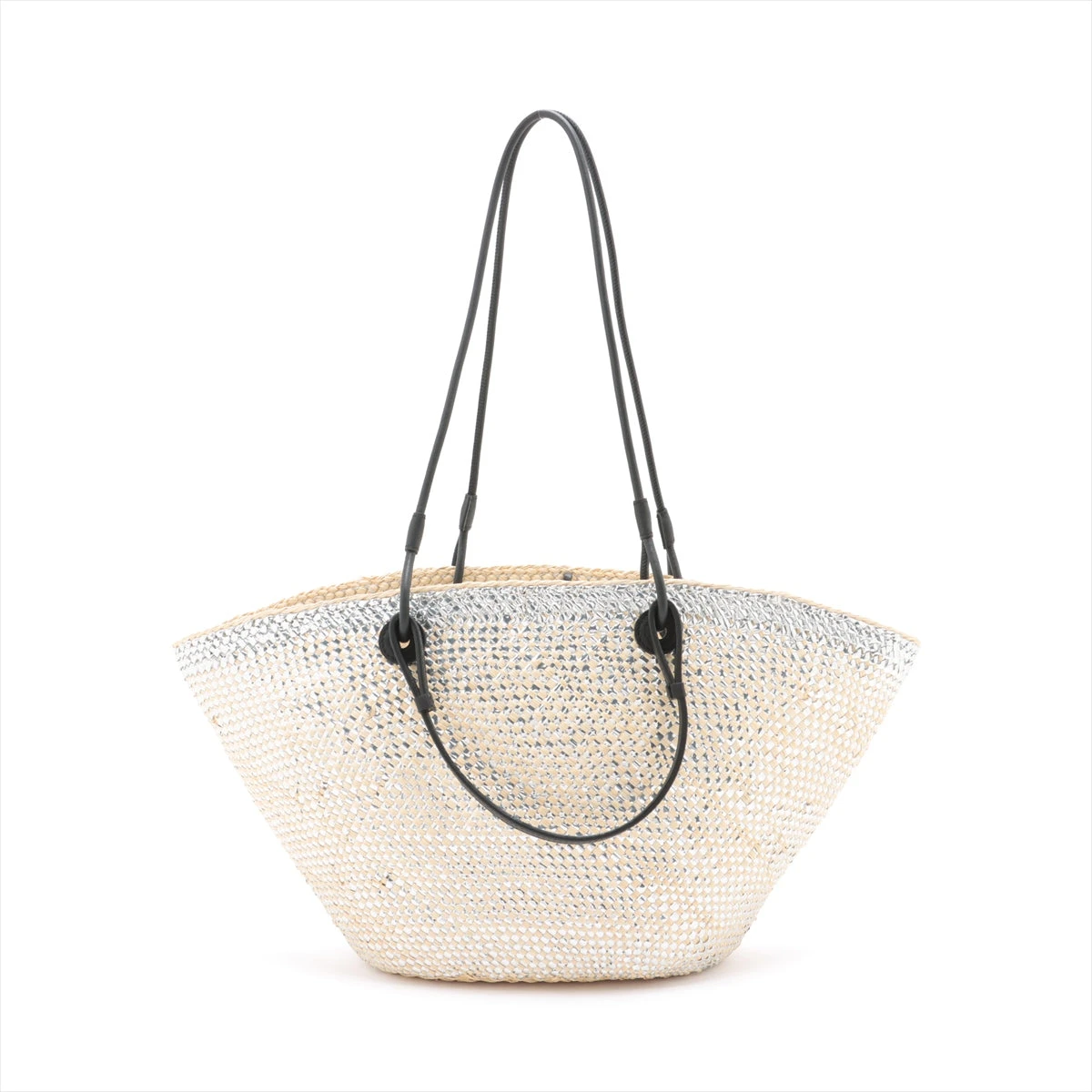 美品　ロエベ　エレファント　カゴバッグ　トート　ラフィア　アナグラム　ストライプ 極美品 ロエベ エレファント カゴバッグ トート ラフィア