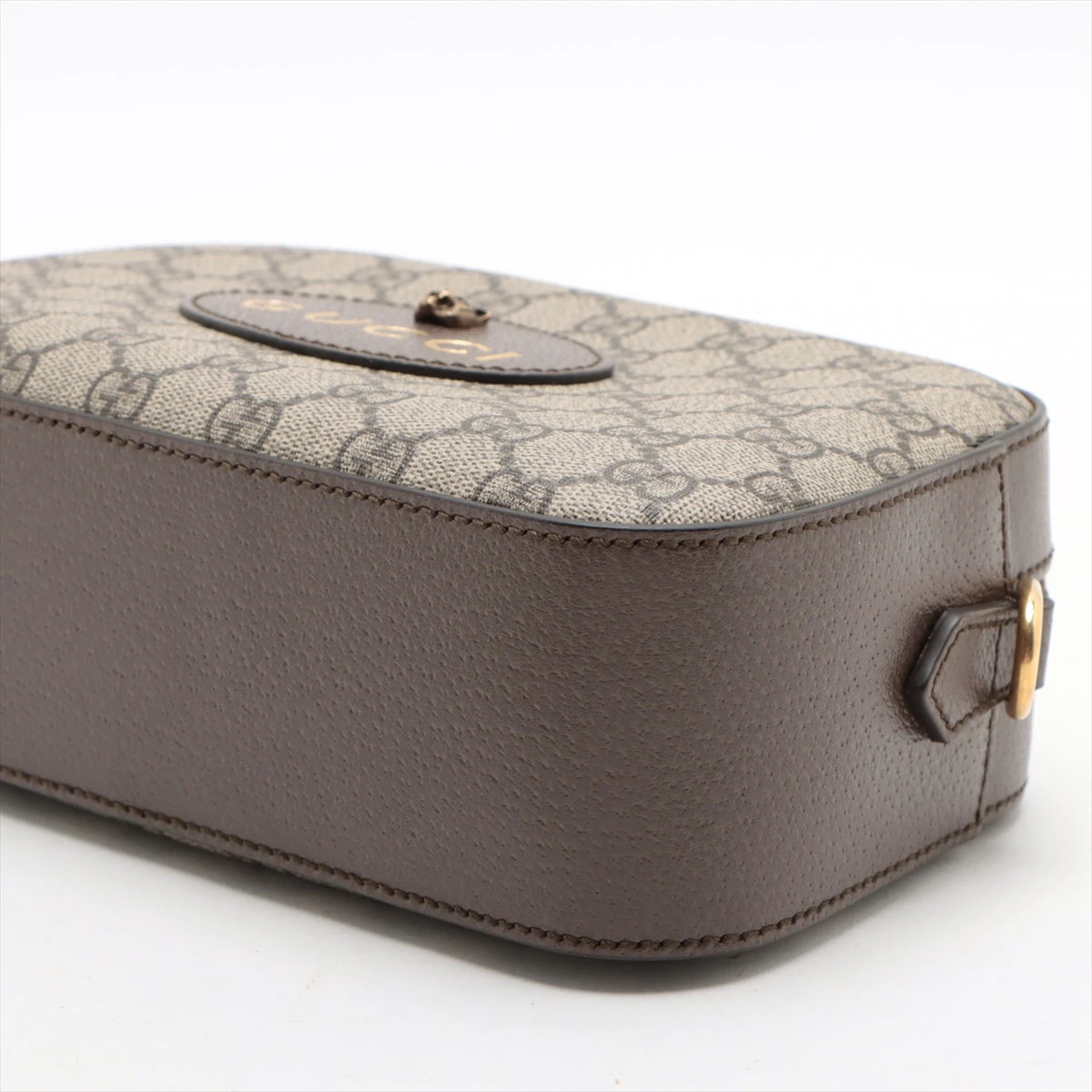 グッチ GGスプリーム タイガーヘッド PVC×レザー ショルダー