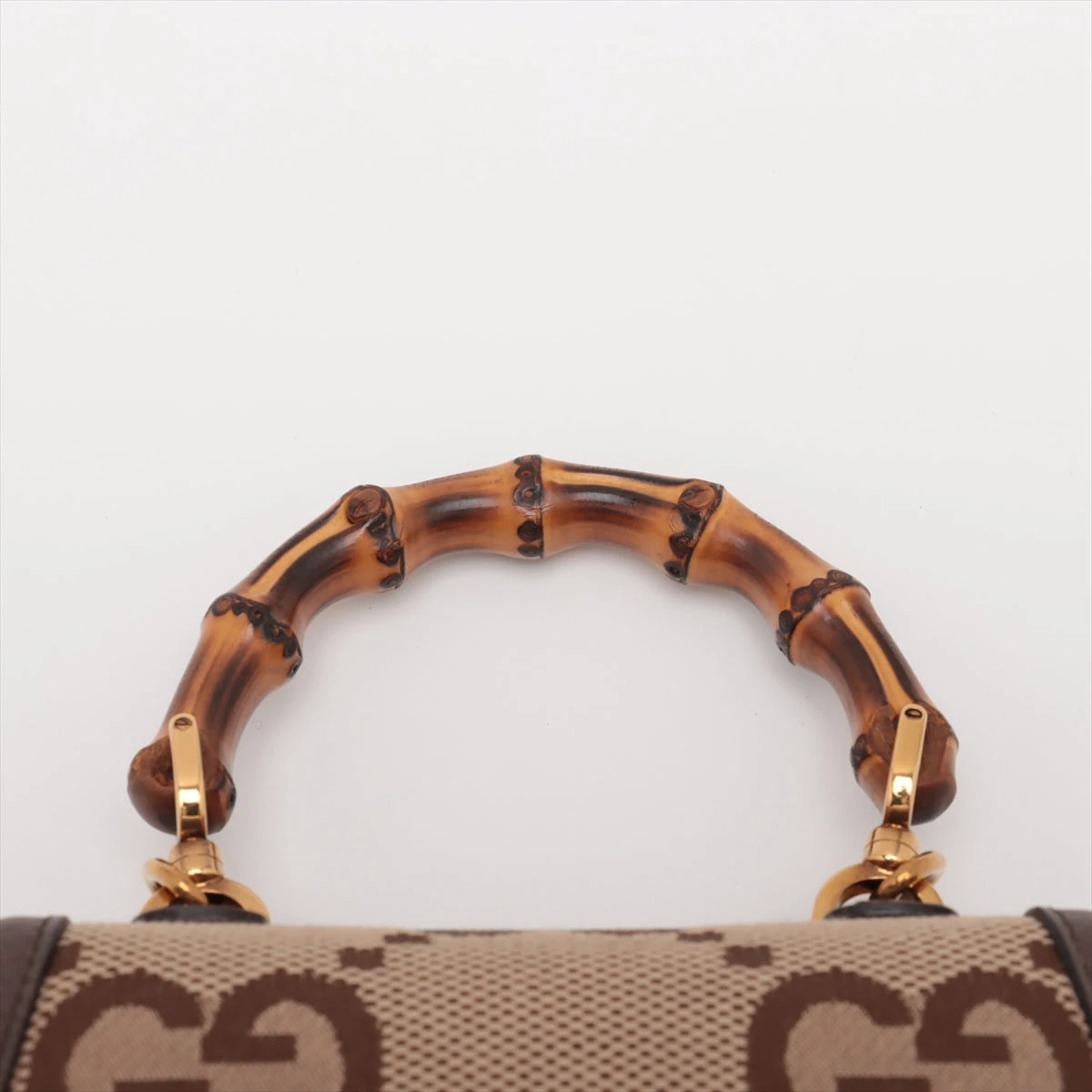 GUCCI GG ハンドバッグ ブラウン【人気商品】★ 新作 グッチ ジャンボGG バンブー 2WAYハンドバッグ ブラウン 686864