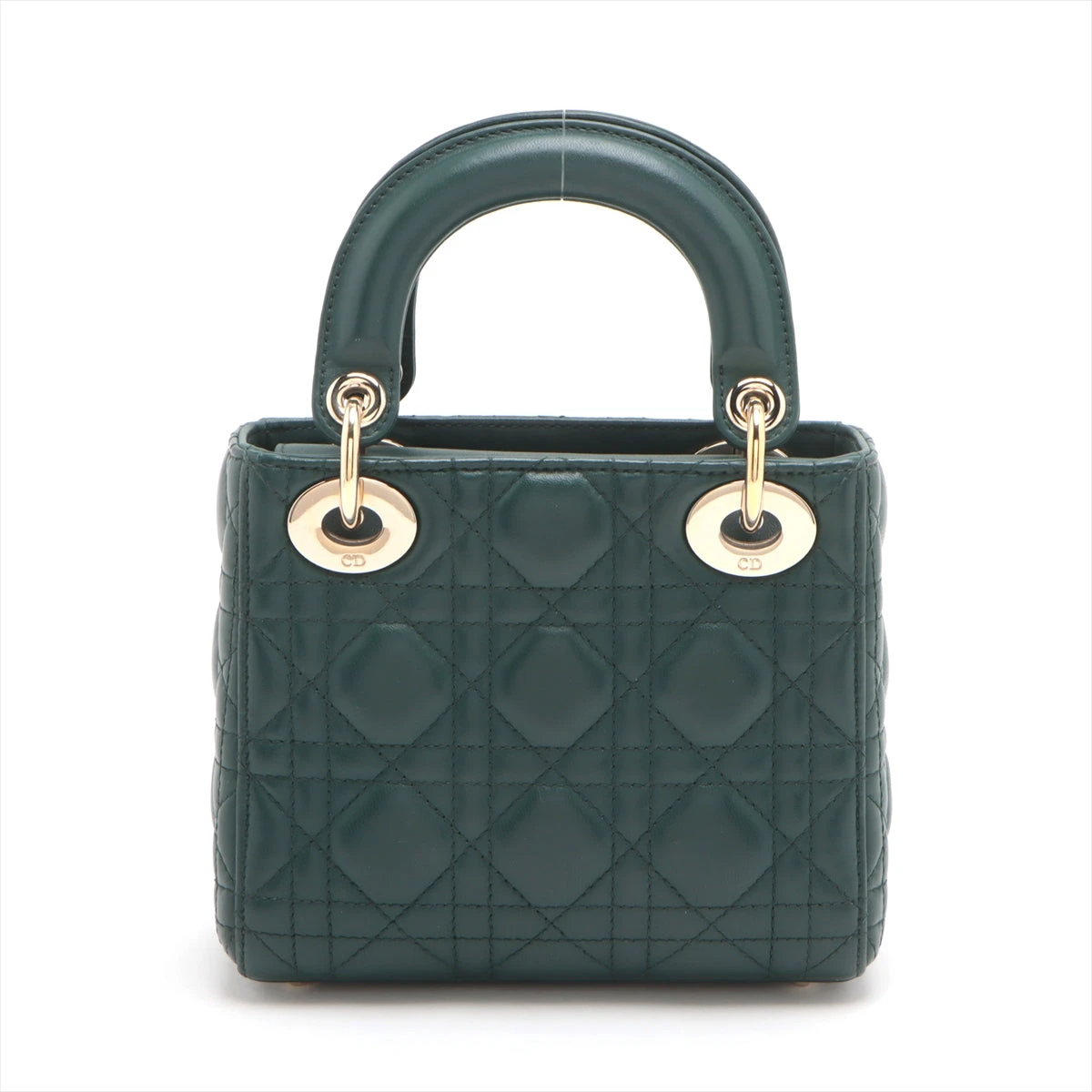 美品☆　レディディオール　ダークブラウン　レザー　2way　ハンドバッグ 極 美品 袋付き Christian Dior ディオール レディディオール