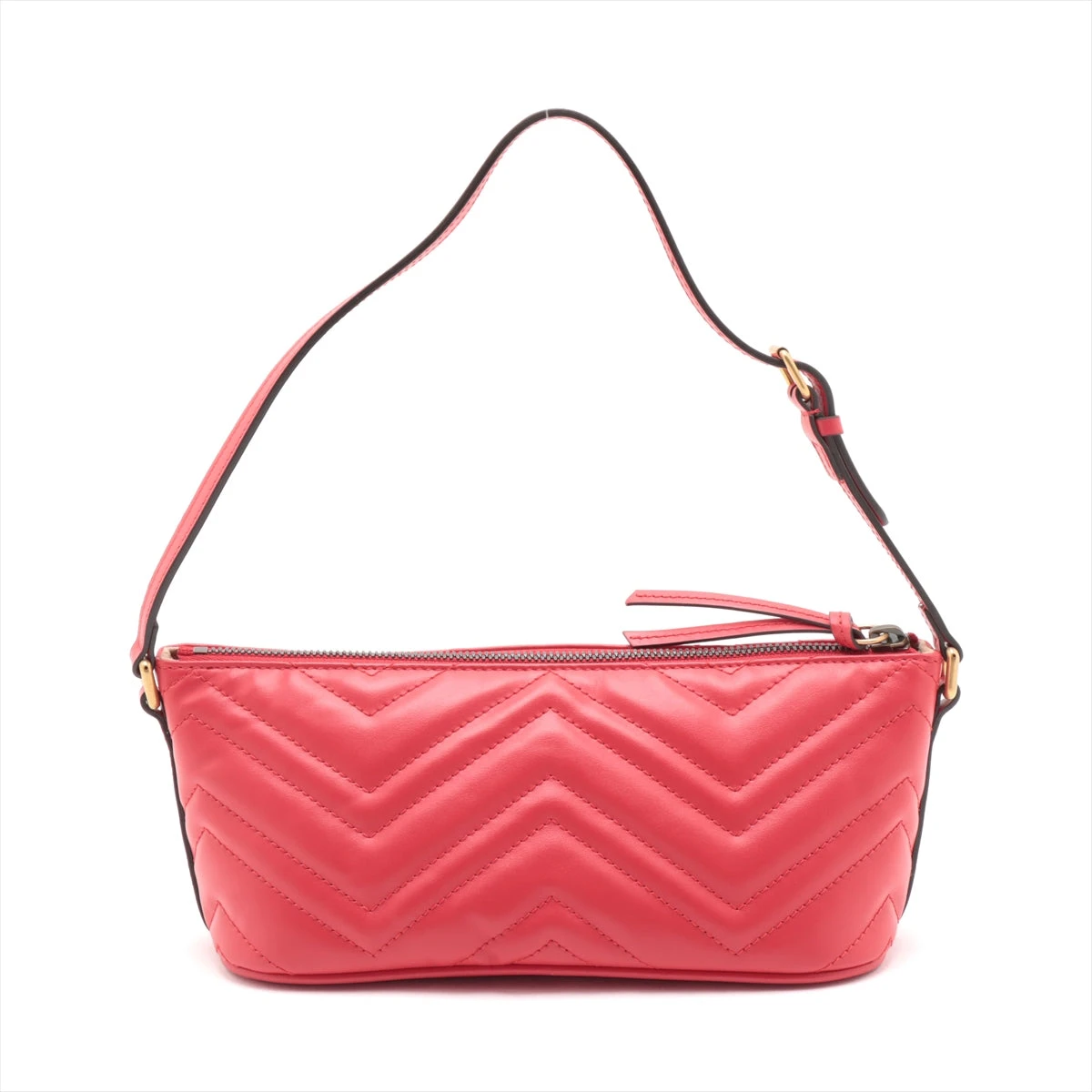 【セール】グッチ☆GGマーモント ショルダーバッグ S☆739166 グッチ GGマーモント レザー ショルダーバッグ レッド 739166